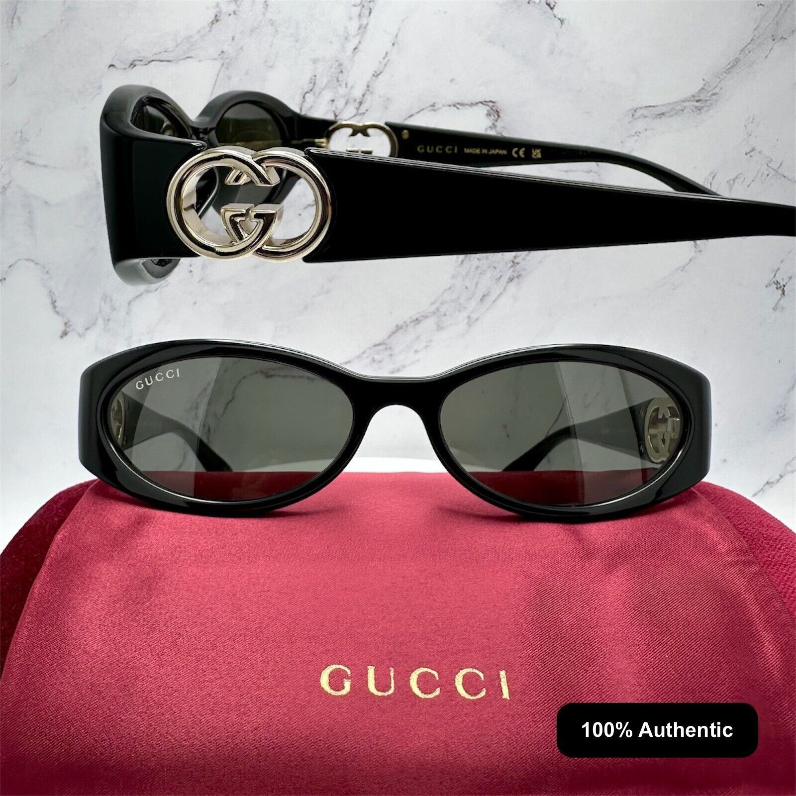 Gucci New Gucci Sunglasses Hailey Bieber Collaboration Black Size ONE SIZE - 15 Thumbnail