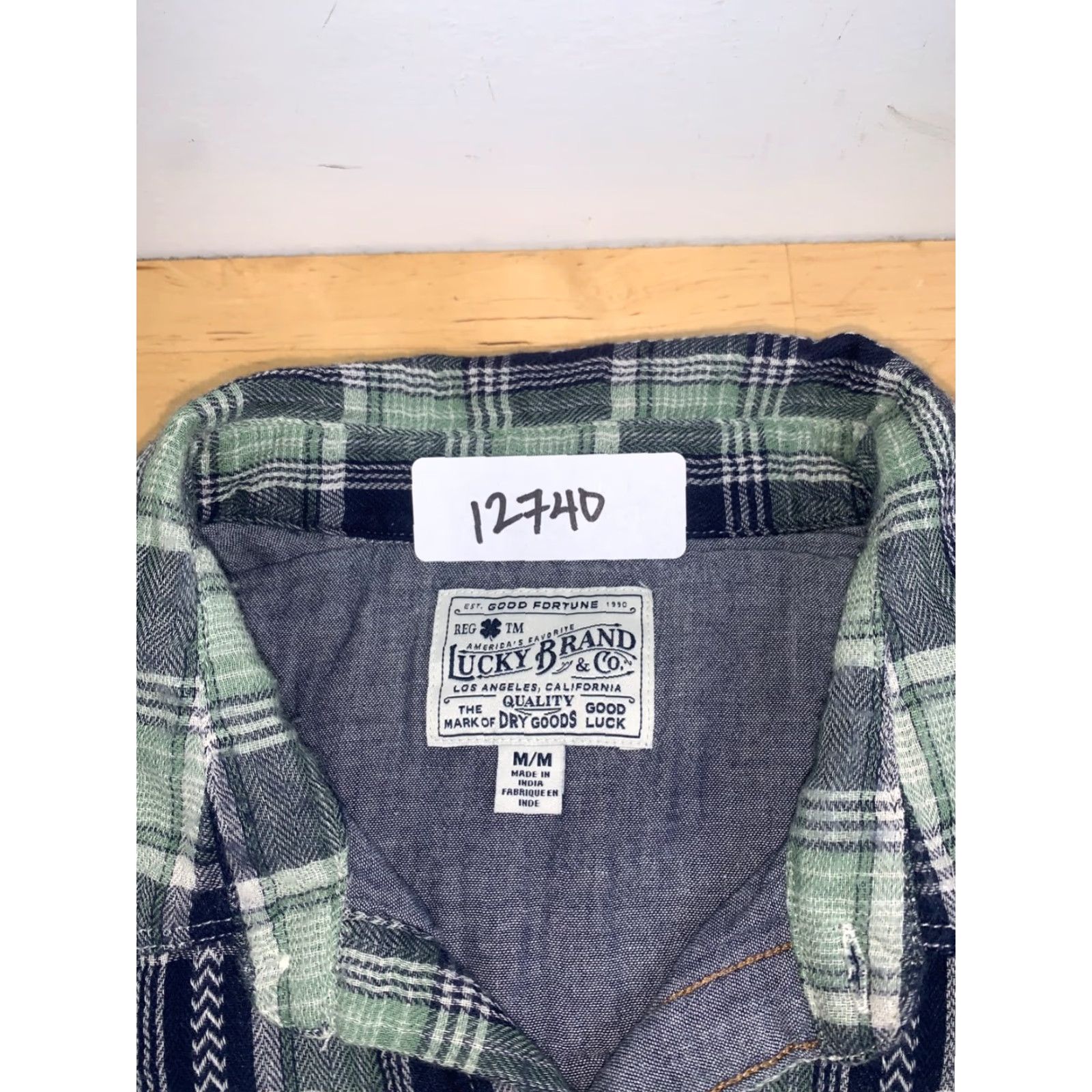 Lucky Brand Lucky Brand Pearl Snap Button Up Shirt Mens M Western Plaid 12740 Size US M / EU 48-50 / 2 - 2 Thumbnail