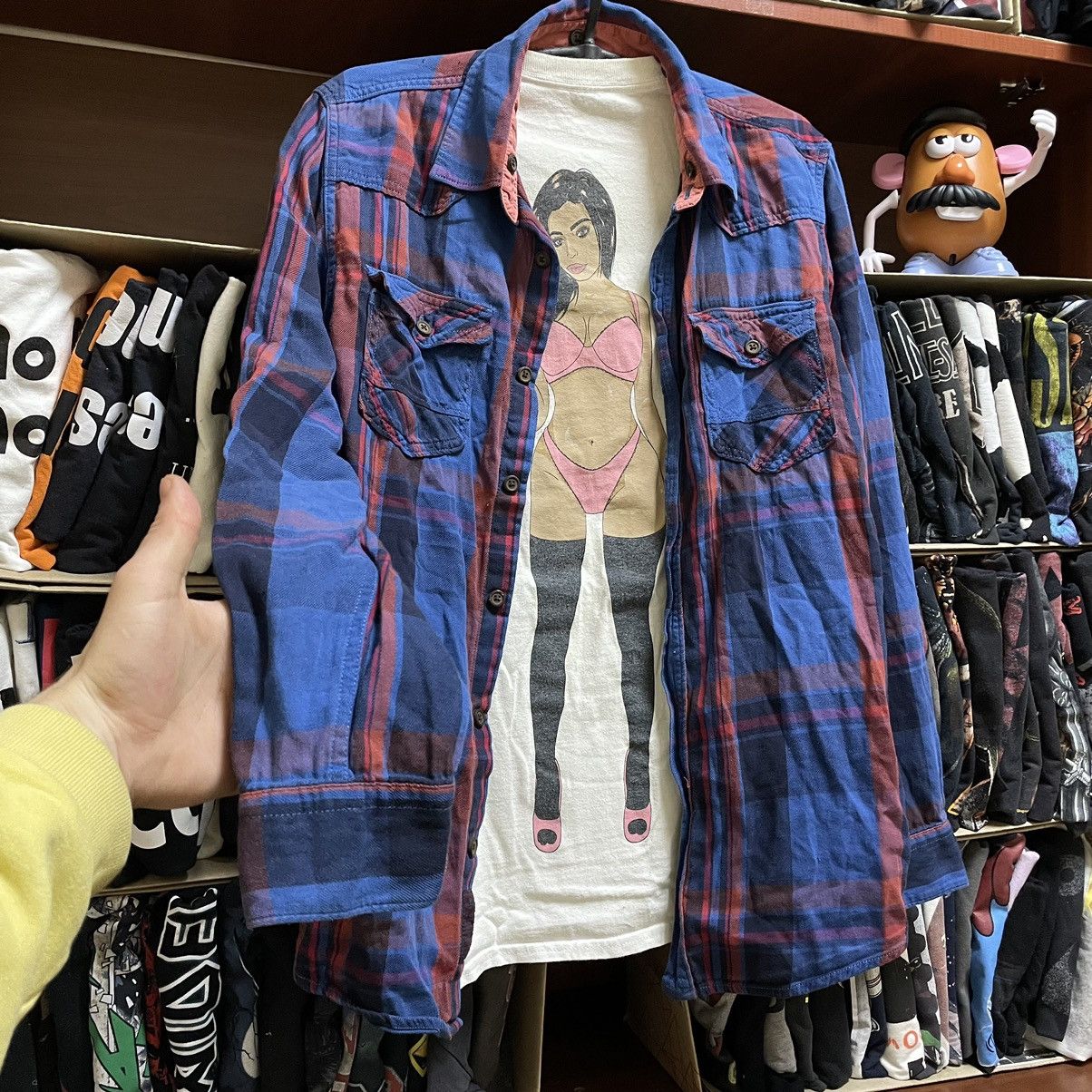 Vintage Vintage 90s Plaid Chore Shirt Grunge Streetwear Cropped S Size US S / EU 44-46 / 1 - 3 Thumbnail