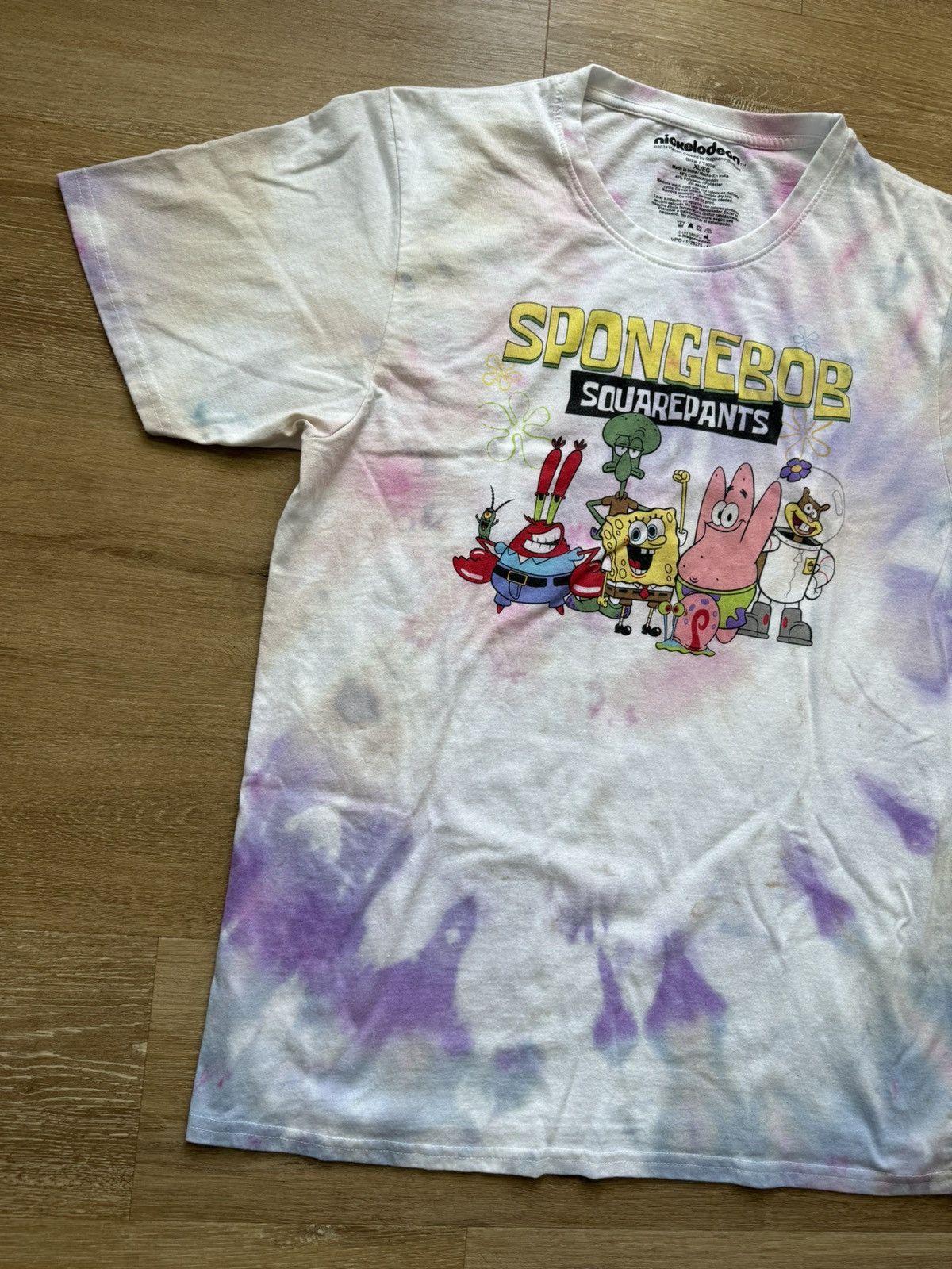 Nickelodeon Ice Dye Trippy Summer SpongeBob and Friends Tie Dye Tee Size US XL / EU 56 / 4 - 1 Thumbnail