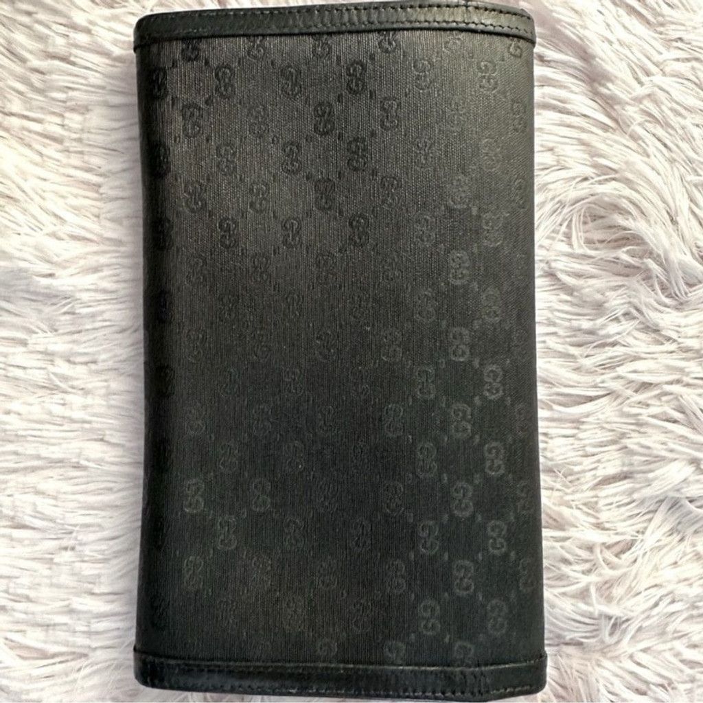 Gucci Gucci Black Wallet with Gold Logo Size ONE SIZE - 4 Thumbnail