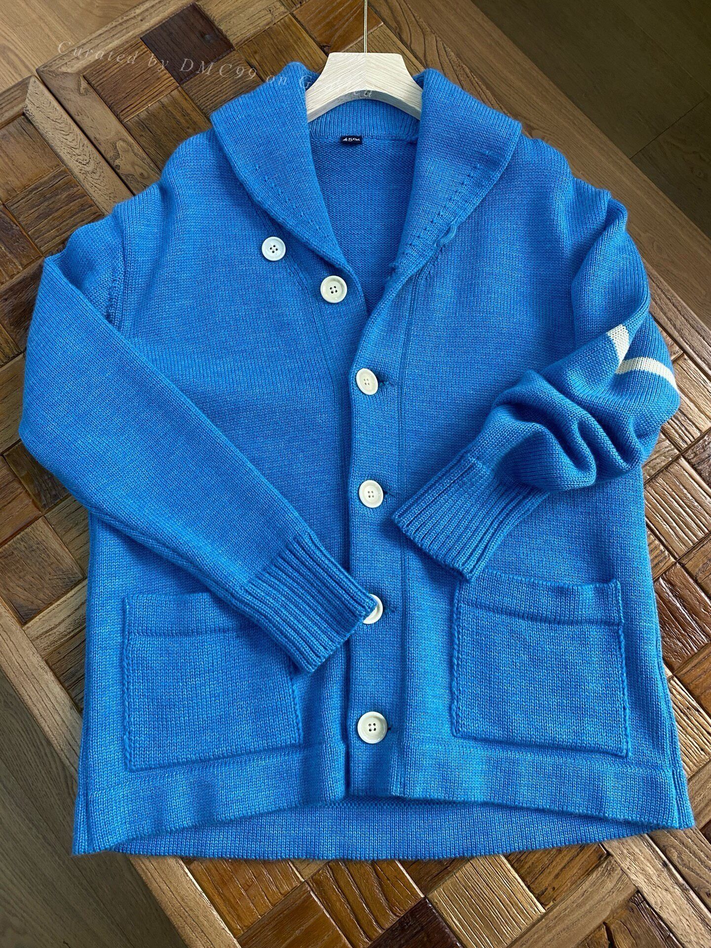 45rpm 45R Blue Wool Cardigan Size M / US 6-8 / IT 42-44 - 1 Thumbnail
