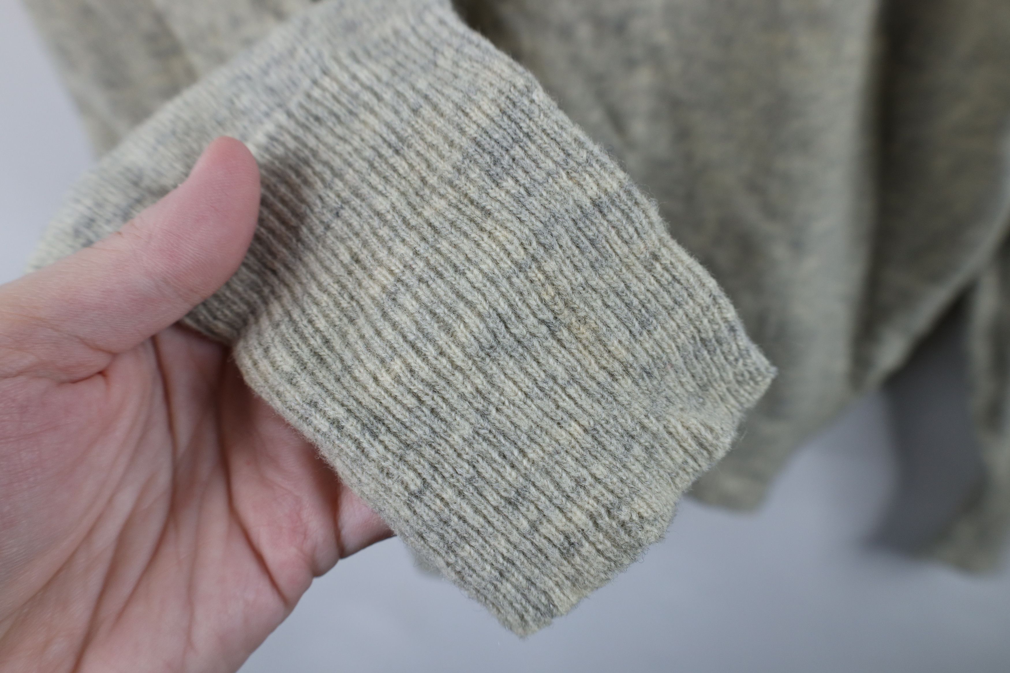 Vintage Vintage 50s Rockabilly Lambswool Collared Sweater Gray USA Size US XXL / EU 58 / 5 - 10 Thumbnail
