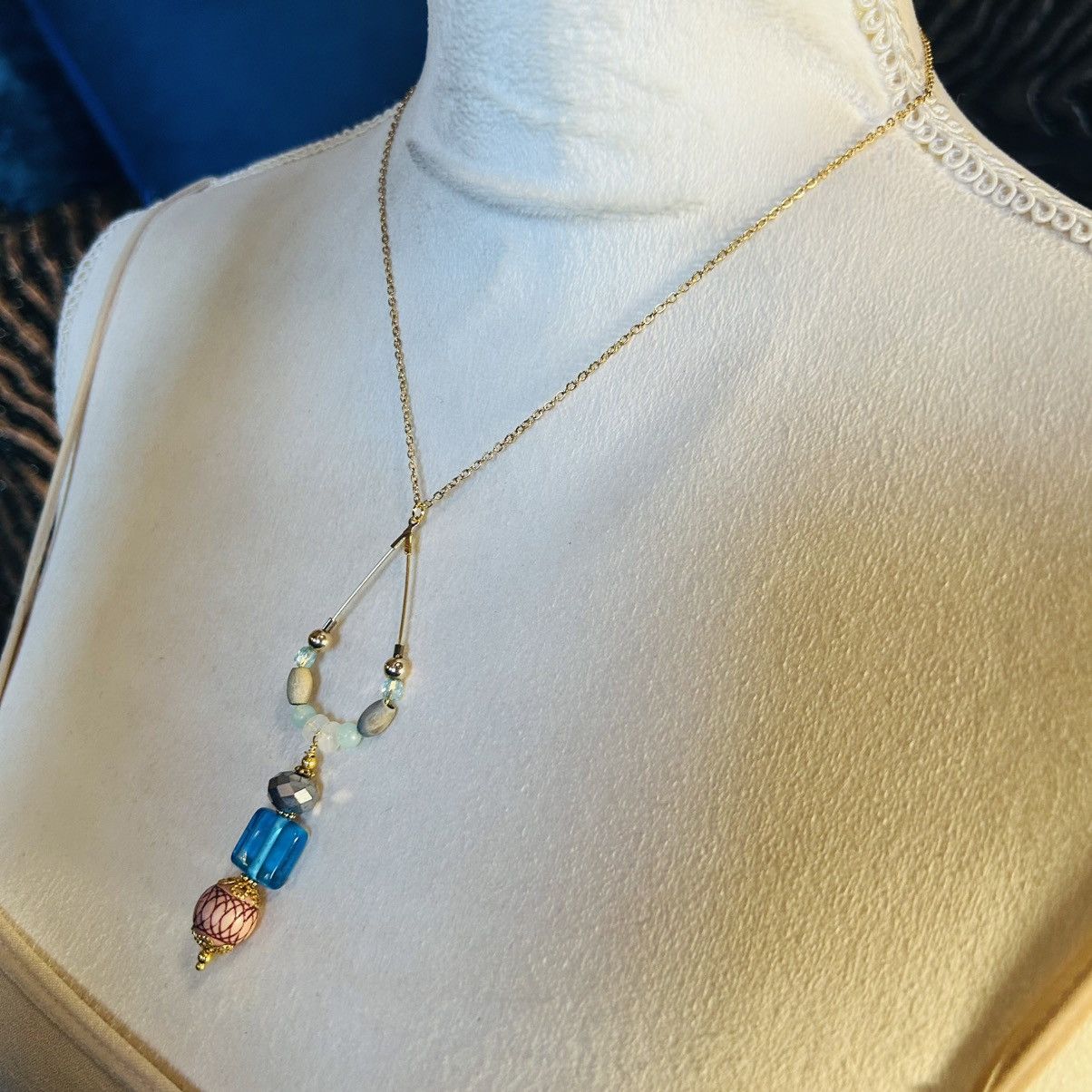 Handmade Handcrafted vintage bead changeable charm pendant necklace Size ONE SIZE - 4 Thumbnail
