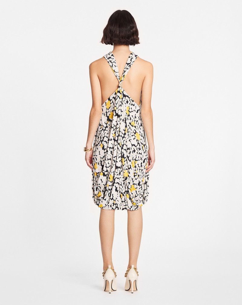 Lanvin o1y0326 Midi Dress in Multicolor Size L / US 10 / IT 46 - 4 Thumbnail