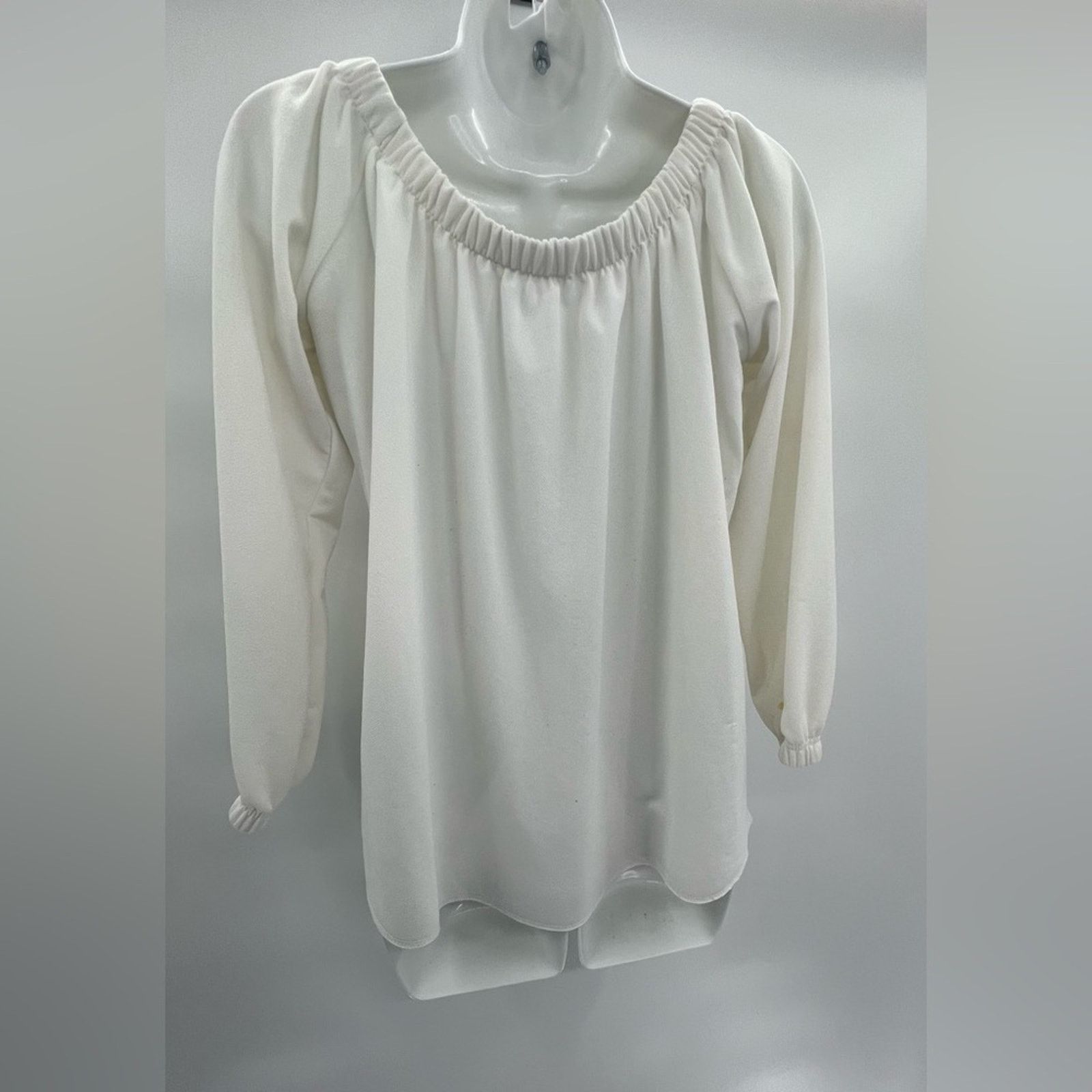 Boohoo Boohoo White Balloon Sleeve Blouse Size 12 Size XL / US 12-14 / IT 48-50 - 8 Thumbnail