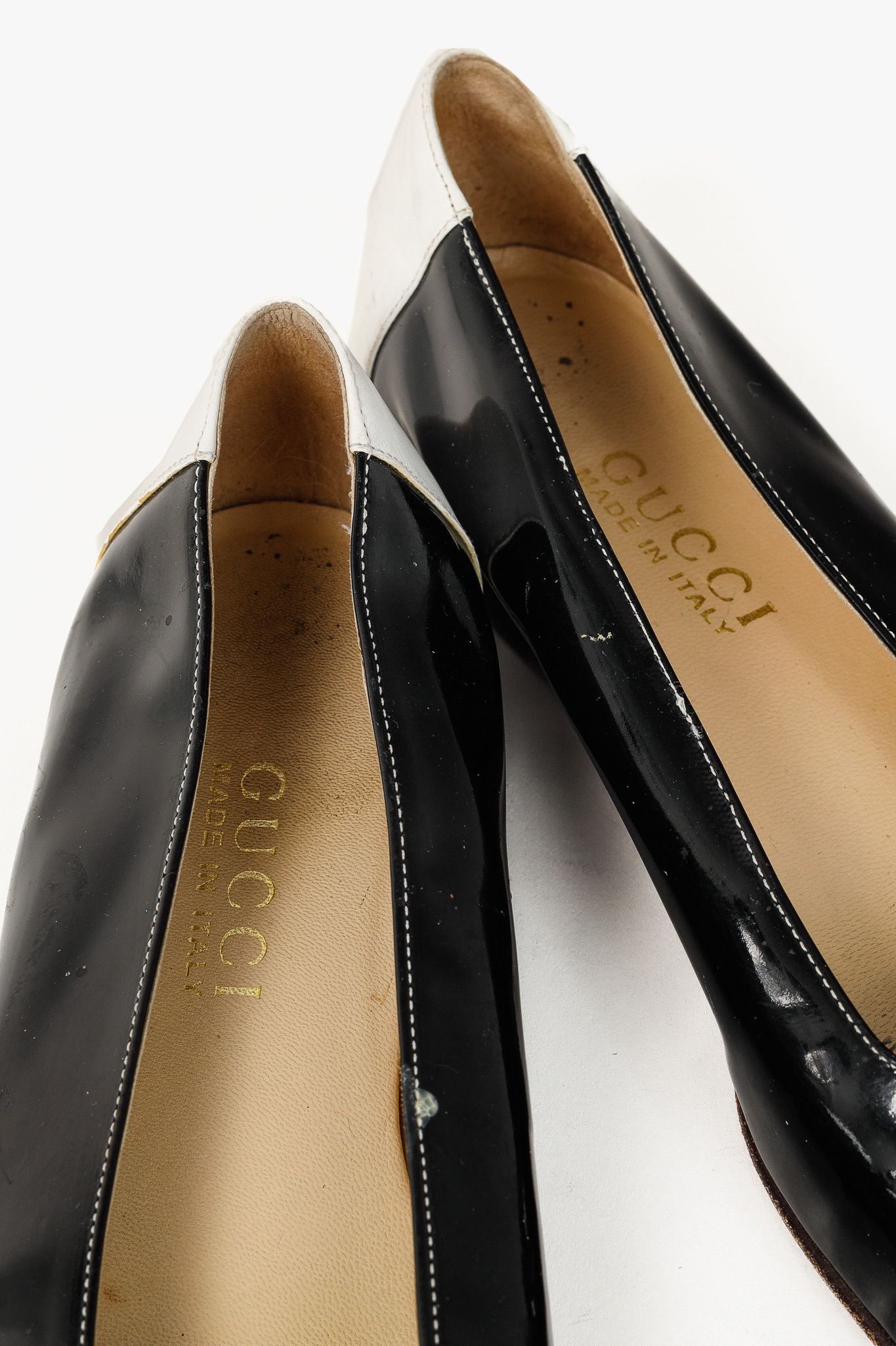 Gucci Gucci Black Patent-Leather GG-Logo Ballerina Flats Size US 7.5 / IT 37.5 - 10 Thumbnail