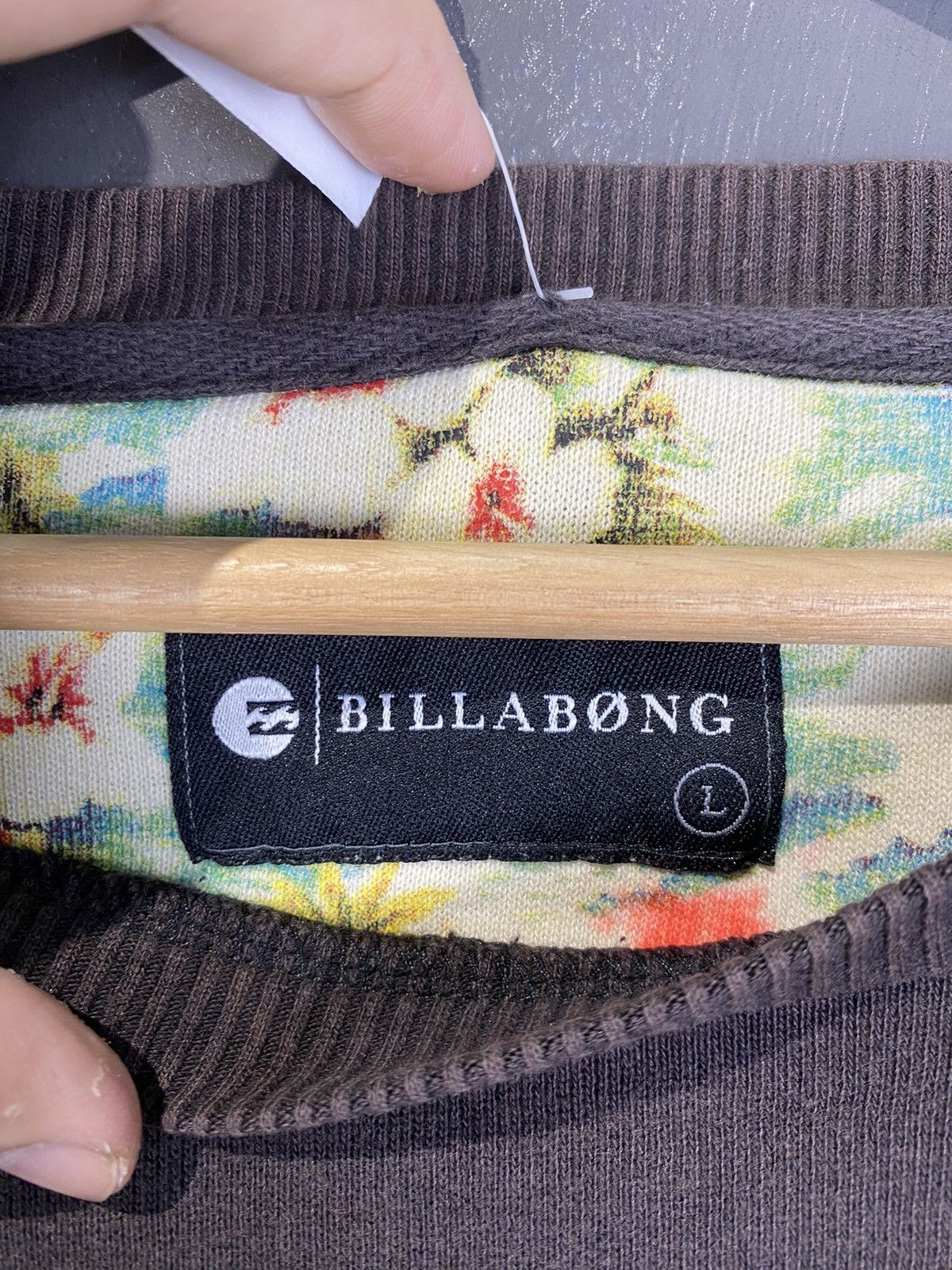 Billabong y2k Billabong Floral Dark Brown Travis Crewneck Size US L / EU 52-54 / 3 - 6 Thumbnail
