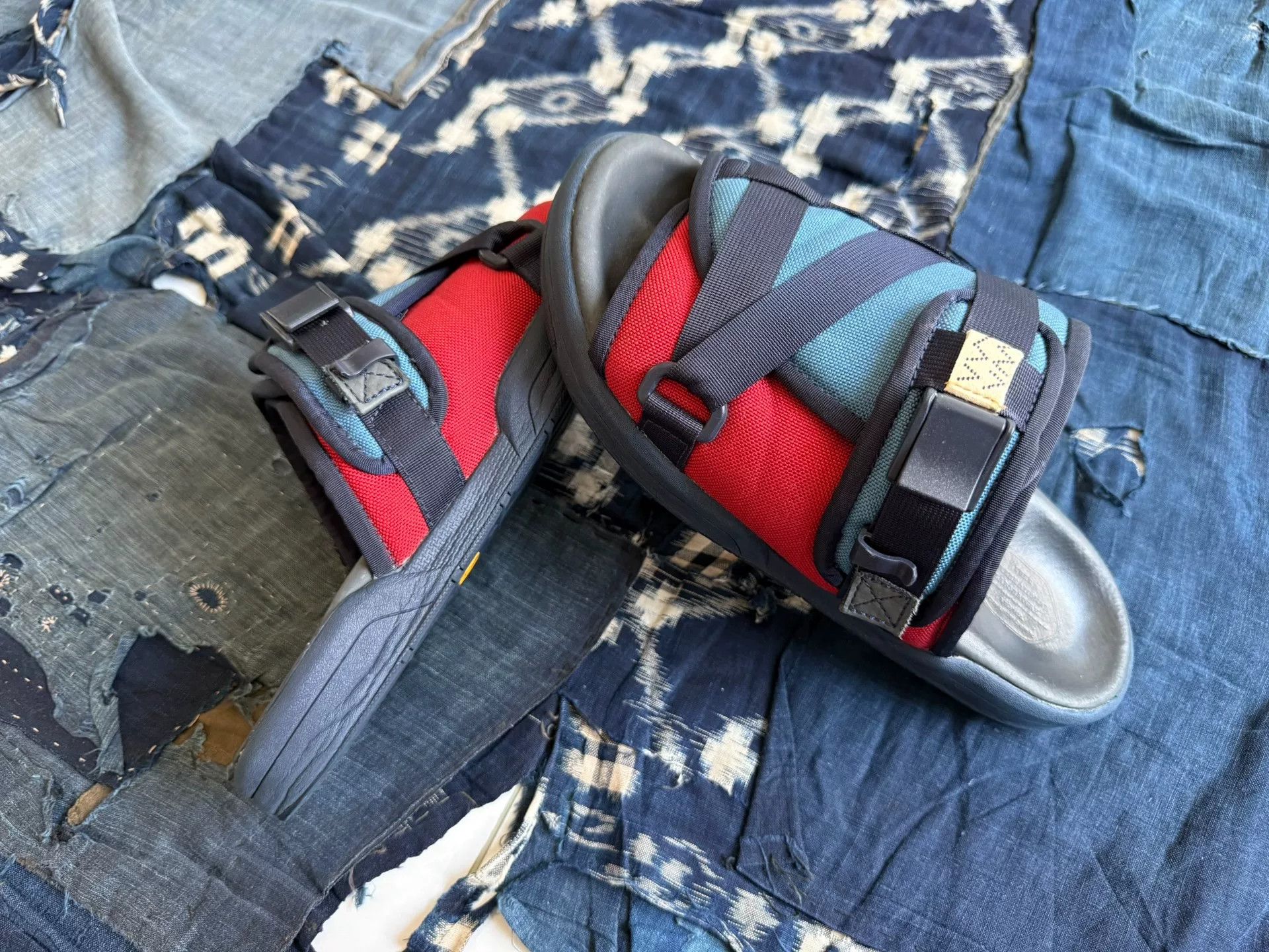 visvim christo loafers in vibrant orange