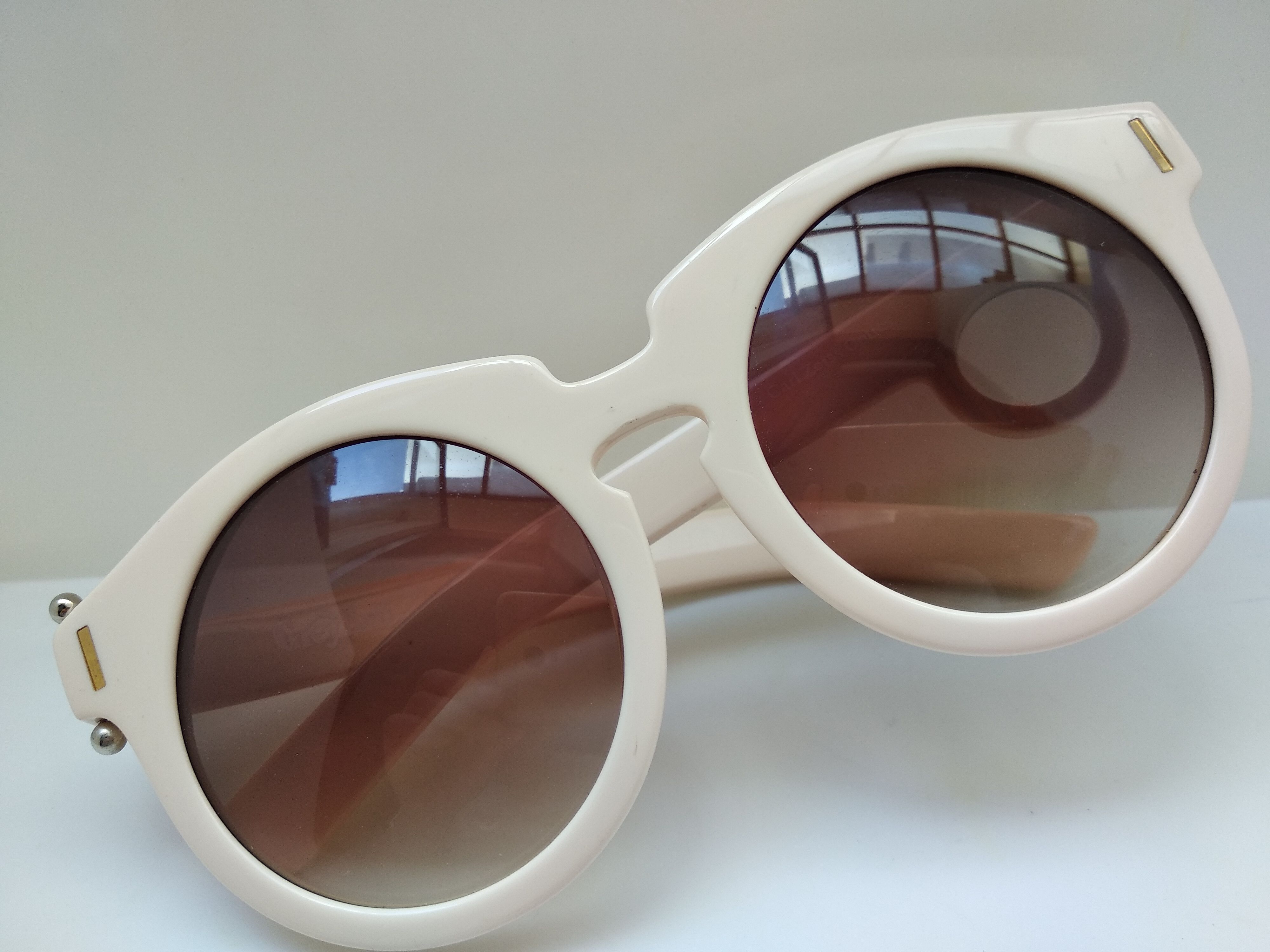 Grey Ant Grey Ant Ivory white Round Sunglasses Frame Size ONE SIZE - 8 Thumbnail