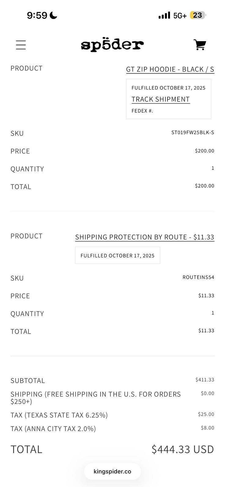 Sp5der Sp5der GT Zip Up Size US S / EU 44-46 / 1 - 4 Thumbnail