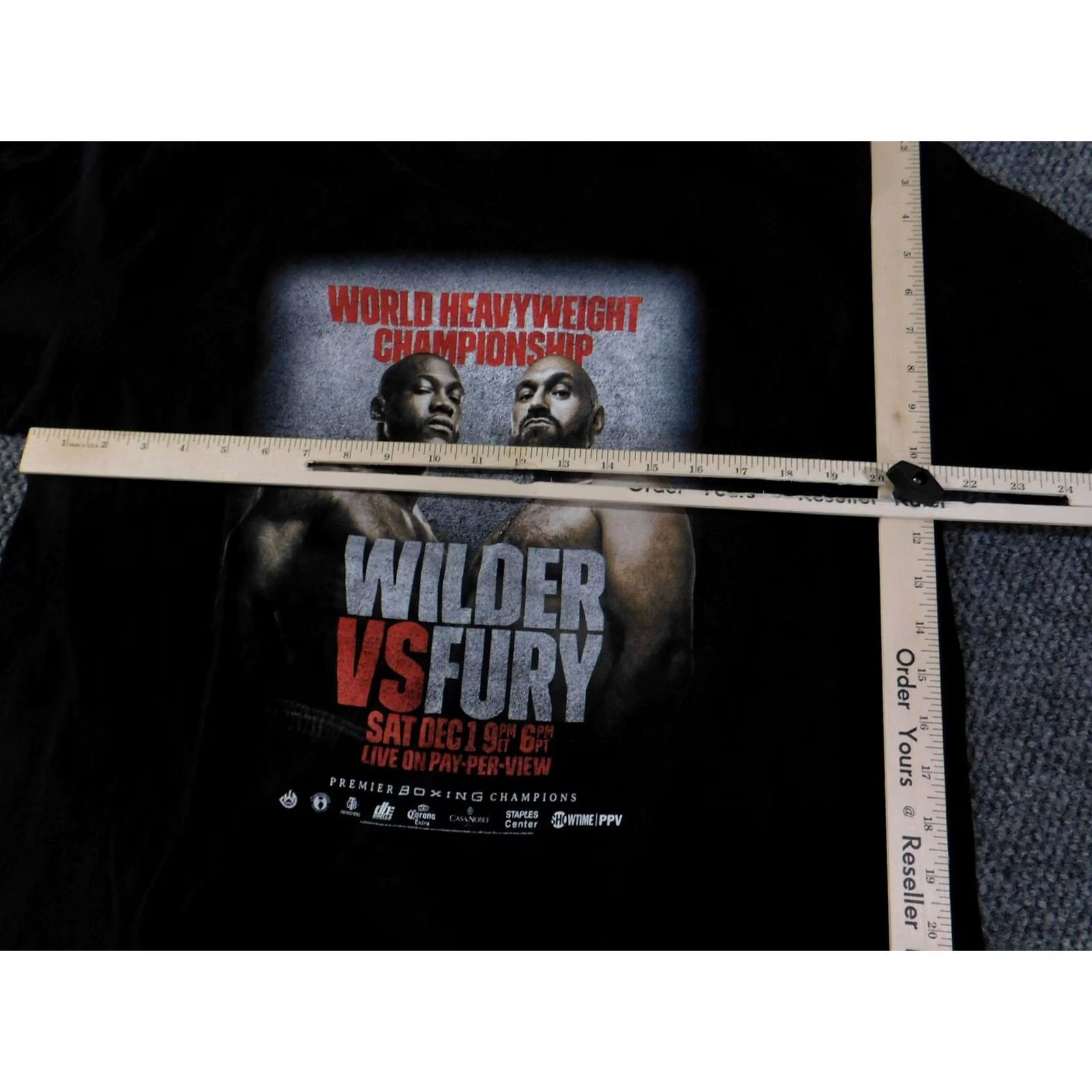 Gildan Wilder vs Fury Shirt Mens XL Black World Heavyweight Championship Boxing Gildan Size US XL / EU 56 / 4 - 5 Thumbnail