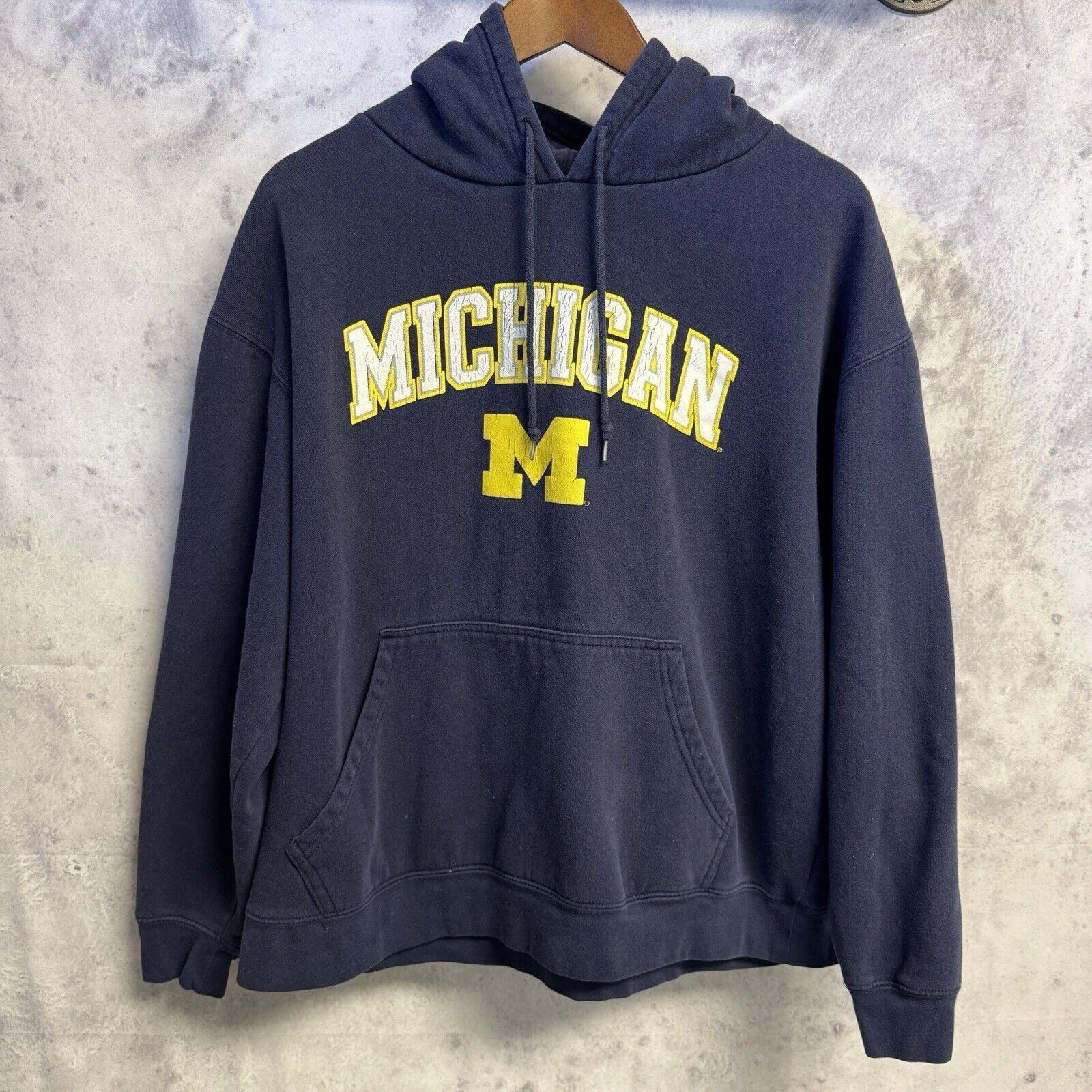 Vintage Vintage University of Michigan Hoodie Mens L Blue Wolverines Size US L / EU 52-54 / 3 - 2 Thumbnail