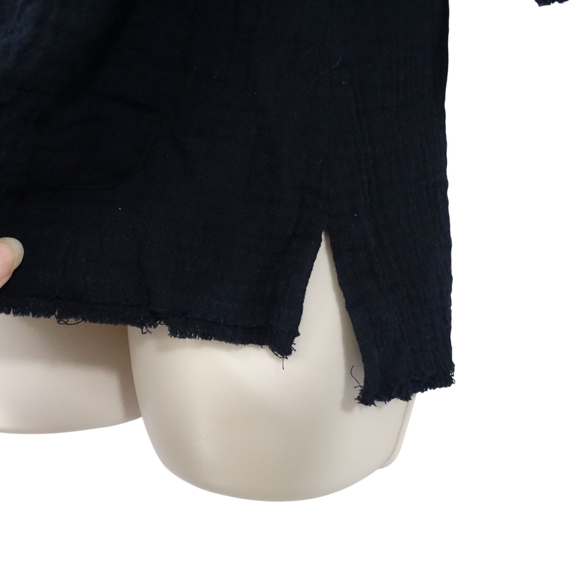 Other LOGO Lori Goldstein Black Button Front Gauze Top Size XXS Size XXS / US 00 / IT 34 - 3 Thumbnail