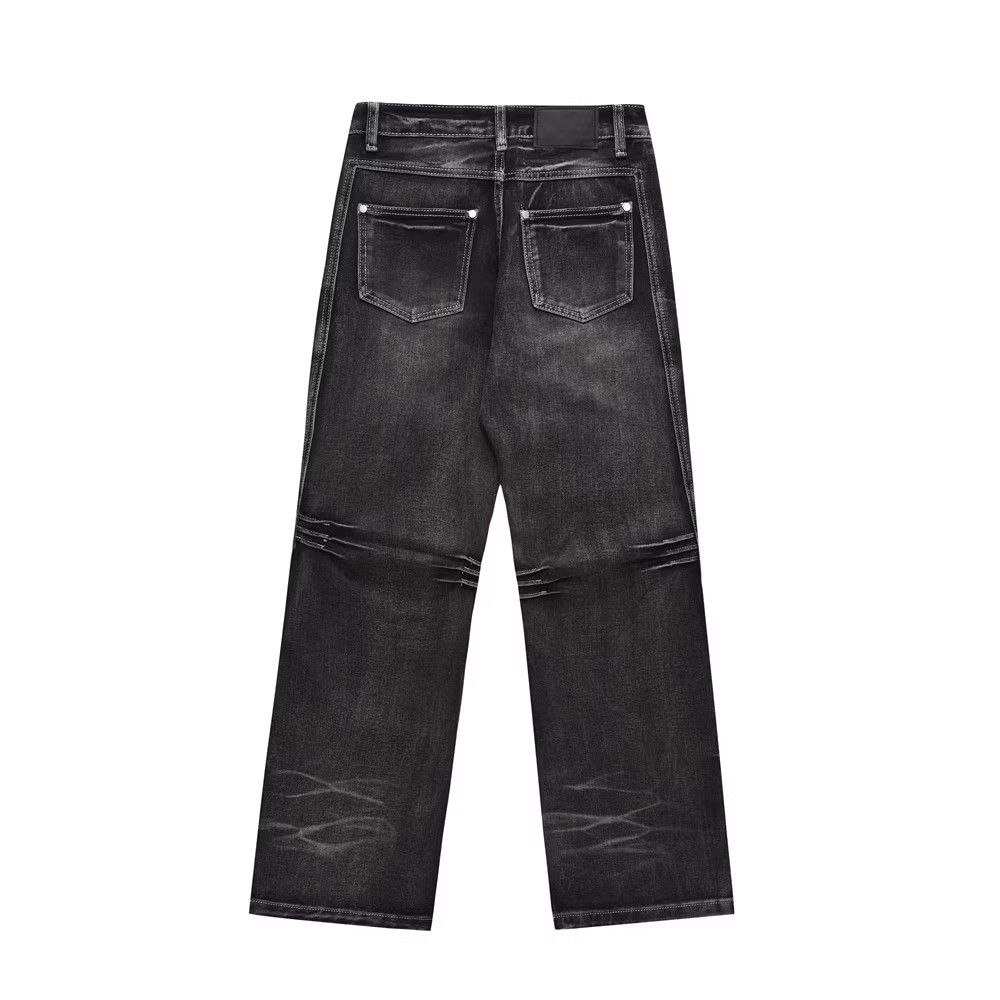 Japanese Brand × Jean Fashion personality washed distressed wide-leg jeans for men Size US 32 / EU 48 - 2 Thumbnail
