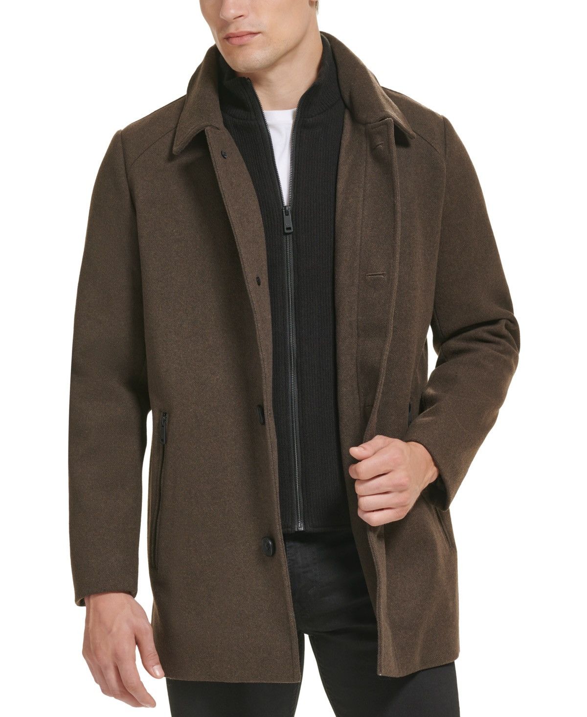 Kenneth Cole Kenneth Cole Stand Collar Zip Bib Car Coat Size US S / EU 44-46 / 1 - 1 Thumbnail