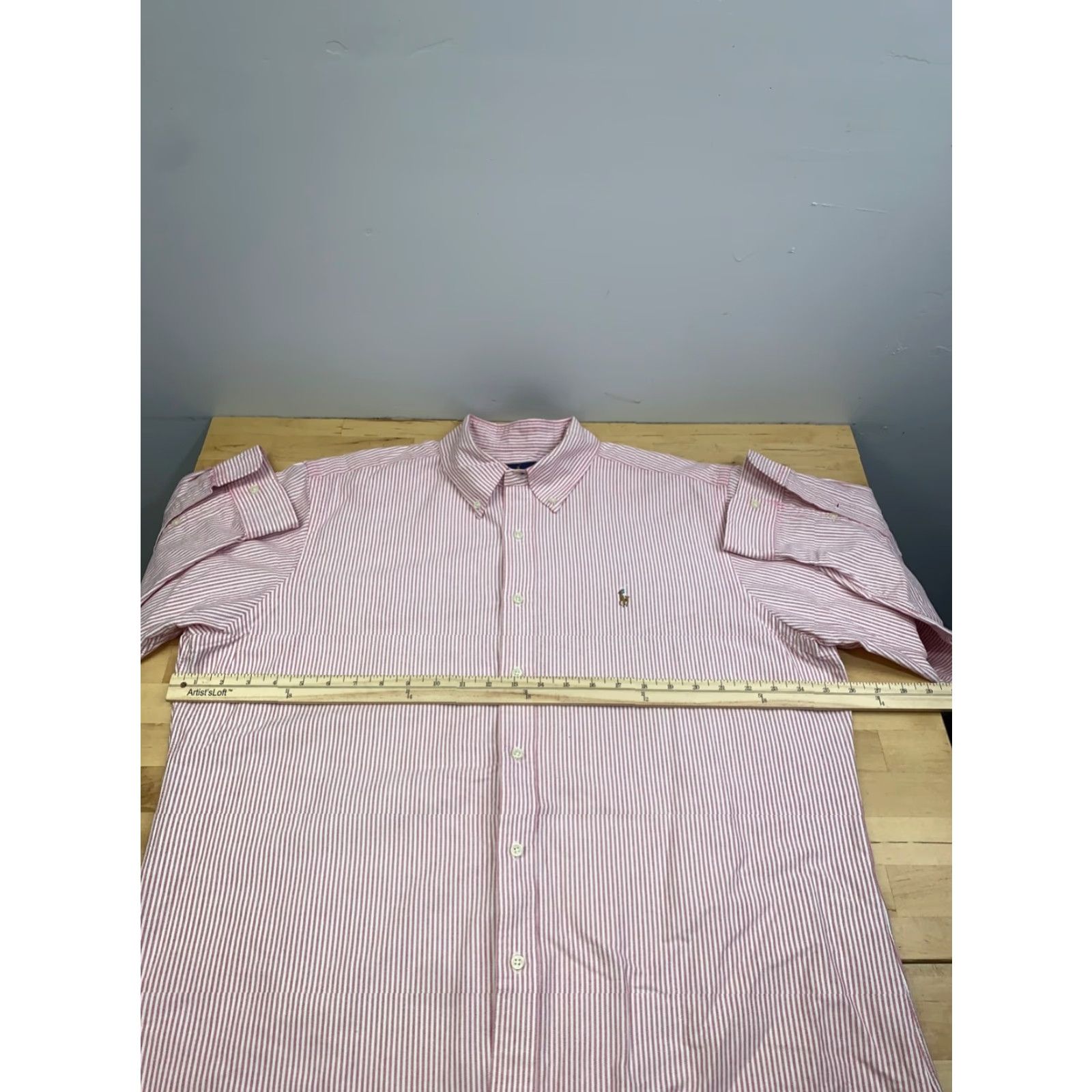 Polo Ralph Lauren Polo Ralph Lauren Shirt Mens XL Classic Fit Button-Up Striped Pink White Size US XL / EU 56 / 4 - 5 Thumbnail