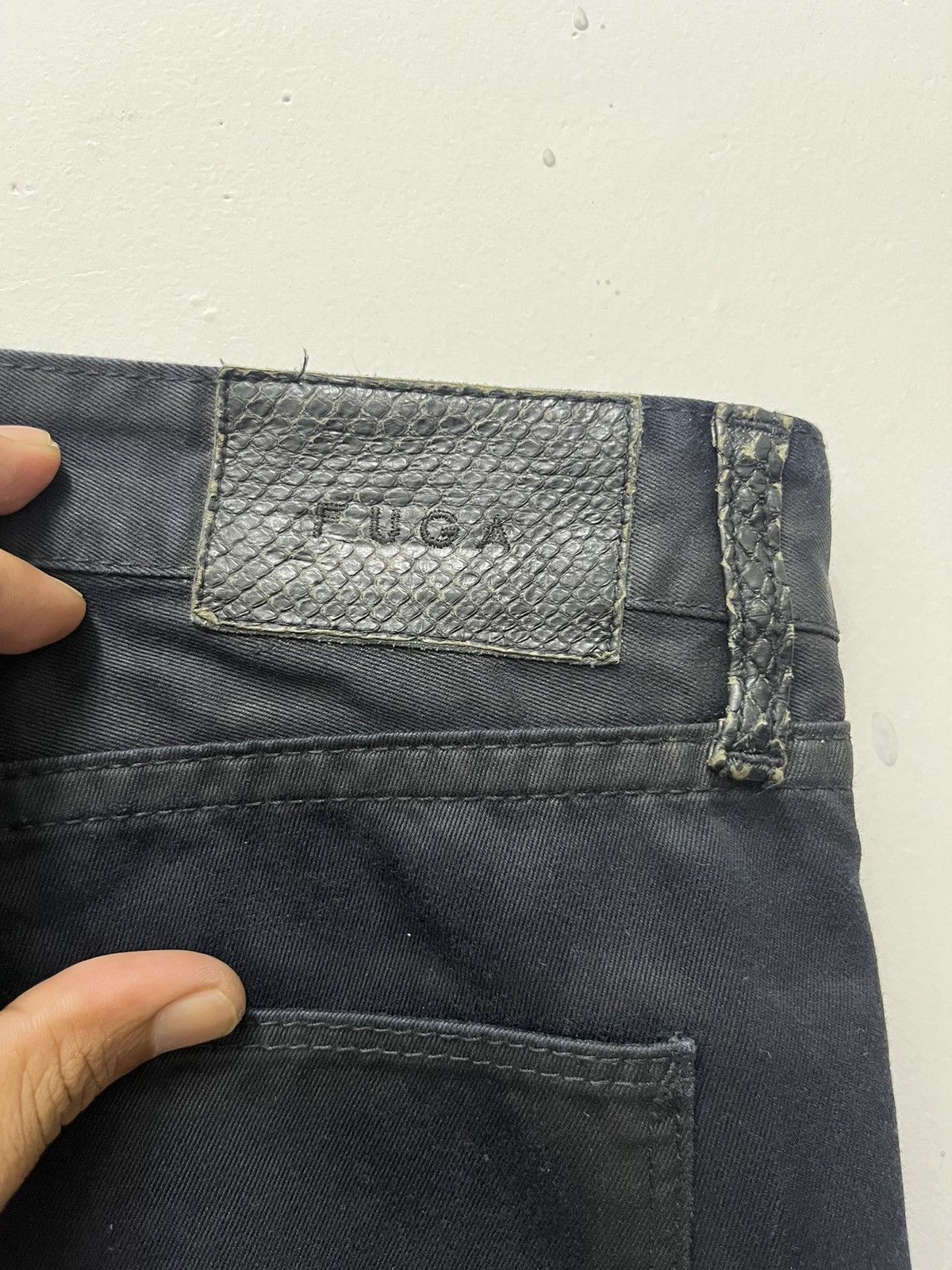 Japanese Brand Fuga Japan Black Rusty Zipper Leg Flared Denim Pants W32 Size US 32 / EU 48 - 10 Thumbnail