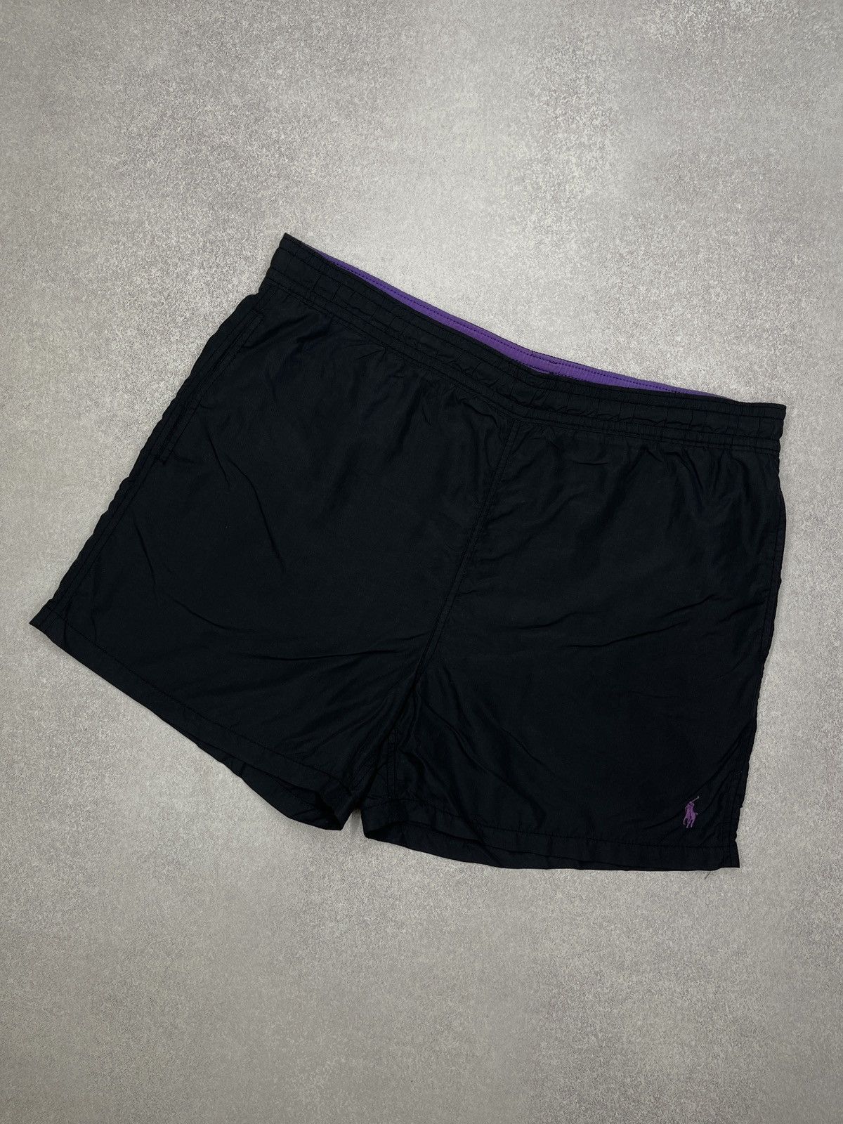Polo Ralph Lauren × Rugby Ralph Lauren × Vintage Vintage Polo Ralph Lauren Black Shorts Y2K Rugby Size L Size US 34 / EU 50 - 1 Thumbnail