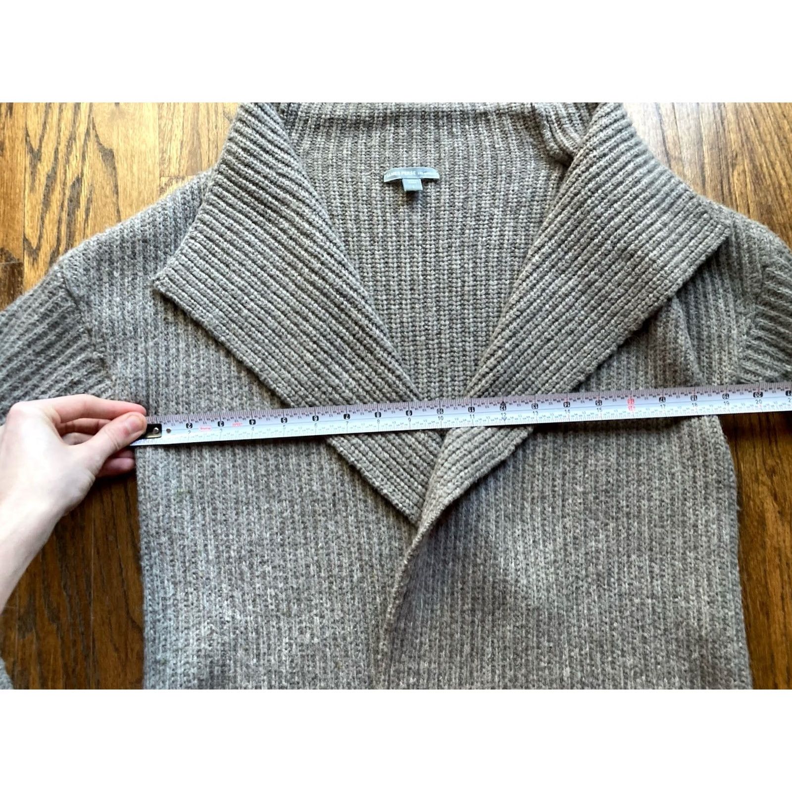 James Perse James Perse Cardigan Sweater Size 1 Womens Gray Wool Alpaca Blend Knit Open Front Drapey Size XS / US 0-2 / IT 36-38 - 5 Thumbnail
