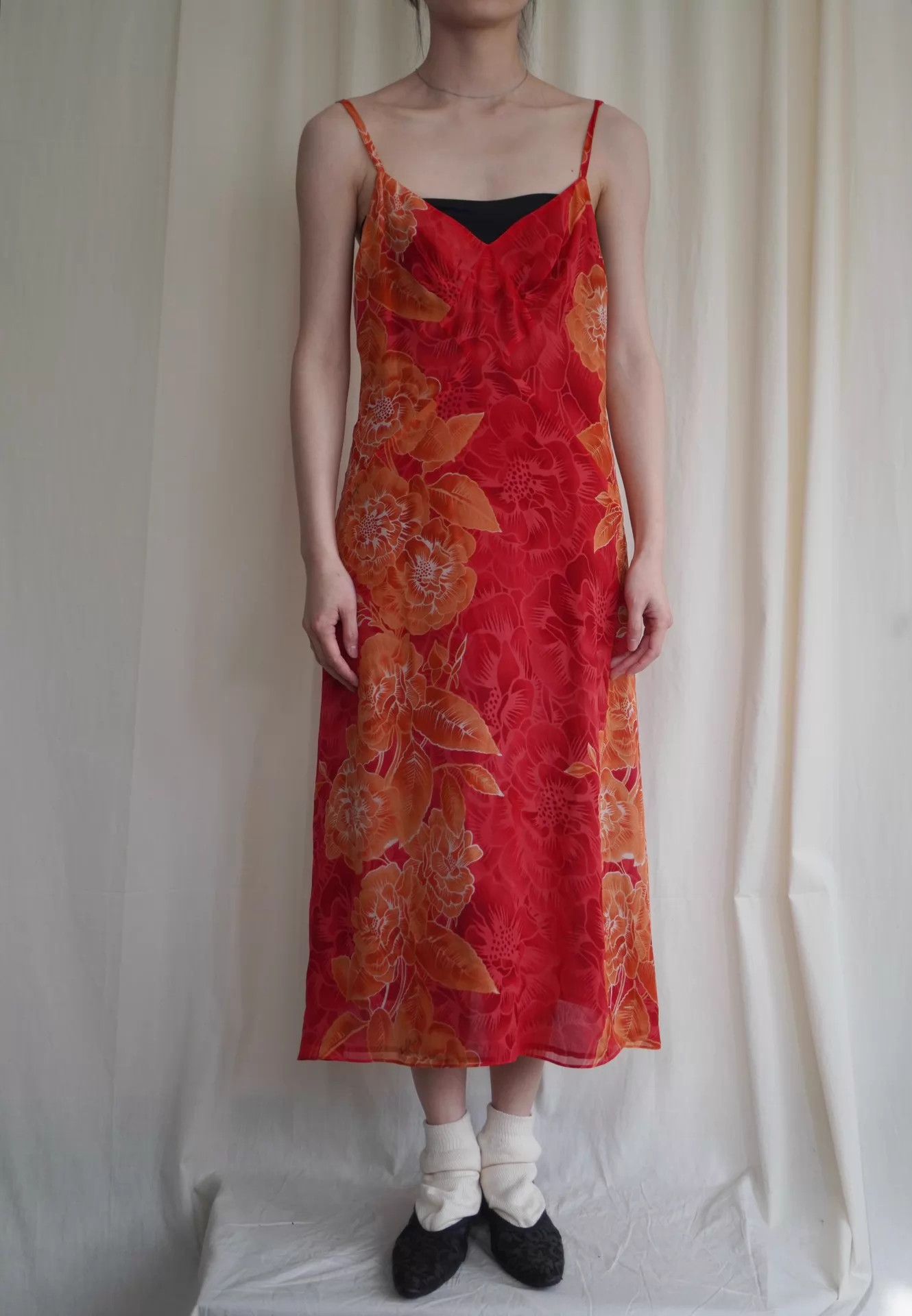 Kenzo Kenzo 90s Silk Signature Red Cami Dress Size ONE SIZE - 3 Thumbnail