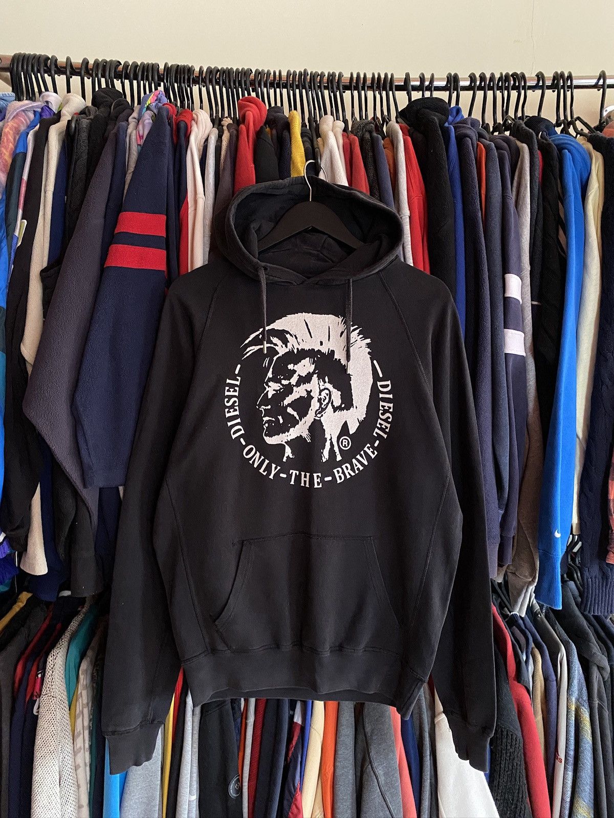 Diesel VINTAGE DIESEL PUNK BIG LOGO HOODIE Y2k Size US M / EU 48-50 / 2 - 1 Thumbnail