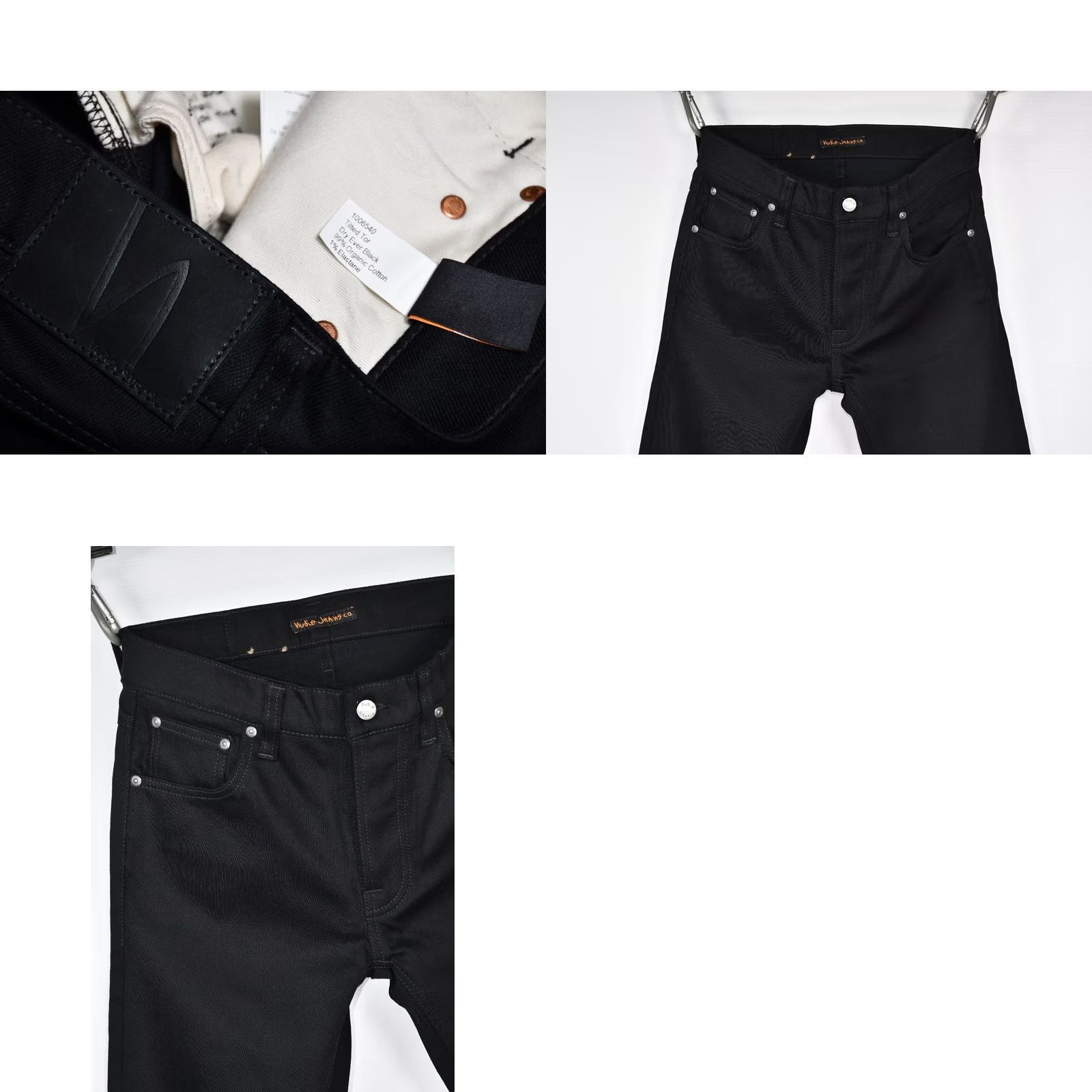 Nudie Jeans NUDIE JEANS TILTED TOR DRY EVER BLACK Jeans W30/L30 Slim Regular 5-Pocket Denim Cotton Elastane Men Mens Size US 30 / EU 46 - 8 Thumbnail
