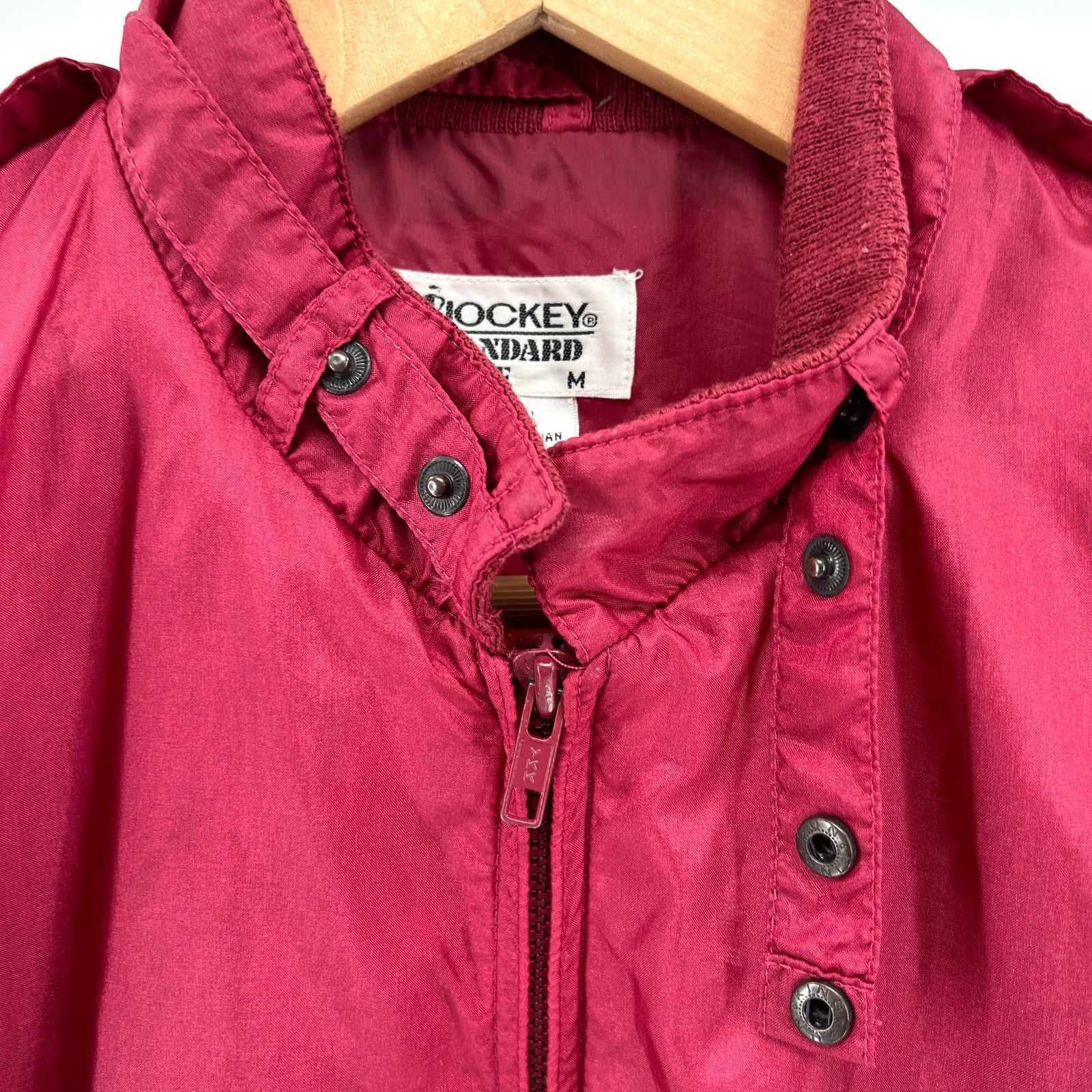 Jockey Vintage 80s Jockey Standard Issue Burgundy Bomber Jacket Size US M / EU 48-50 / 2 - 2 Thumbnail