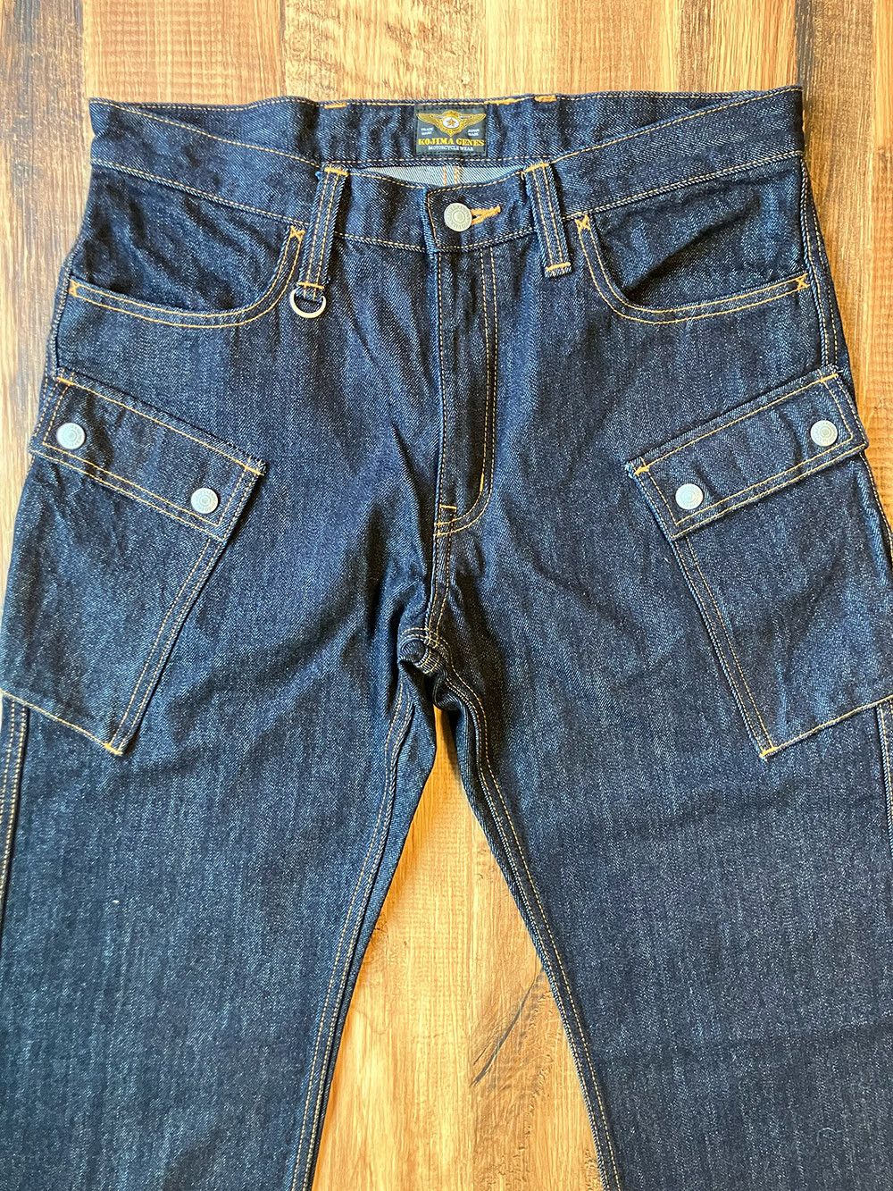 KOJIMA GENES Kojima Genes RNB-1127 W33 x L34 13oz Denim Cargo Pants Size US 33 - 4 Thumbnail