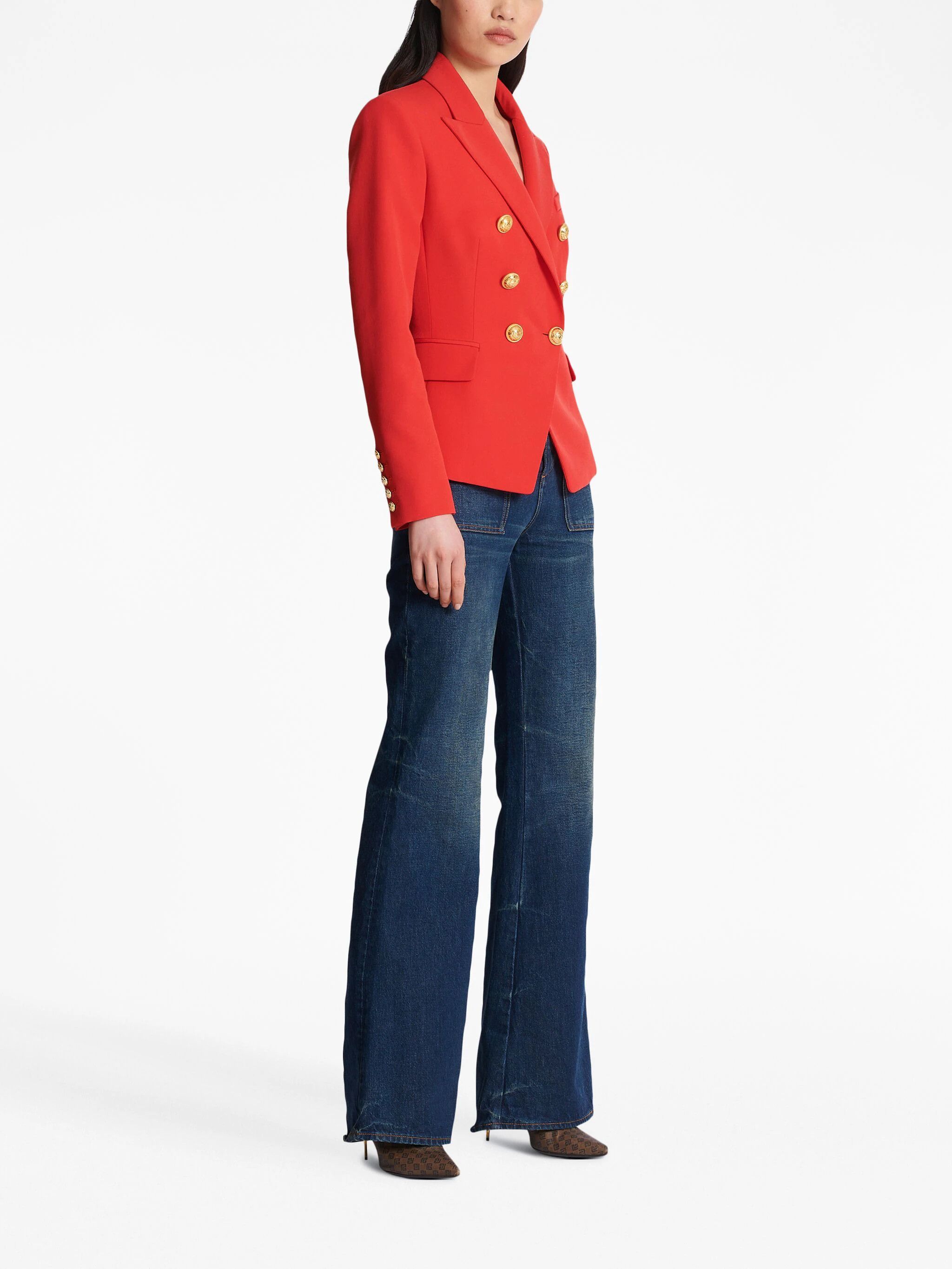 Balmain o1s1rm0624 Blazer in Red Size L / US 10 / IT 46 - 3 Thumbnail