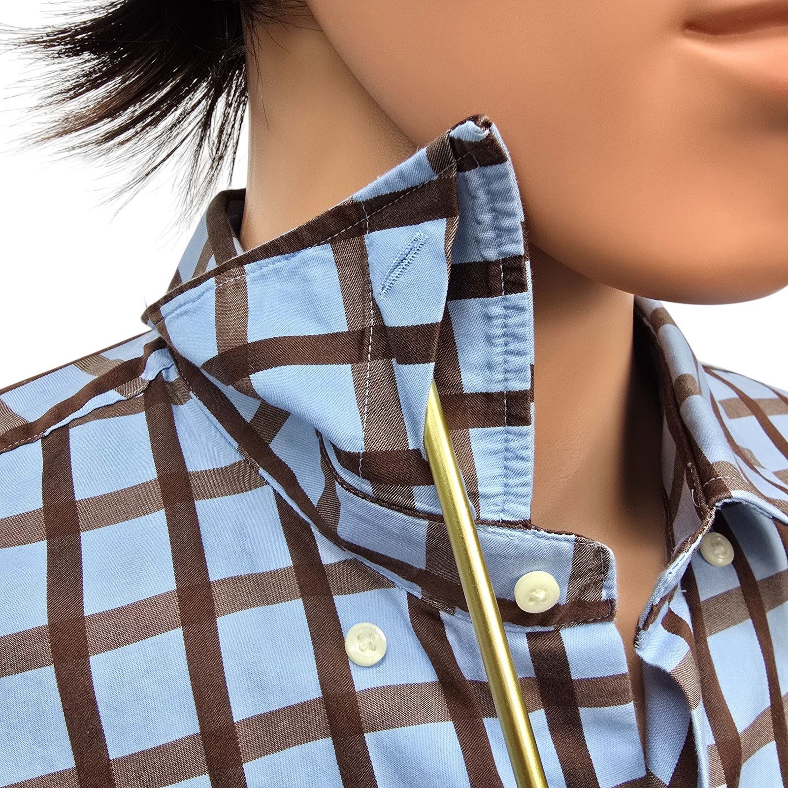 Peter Millar Peter Millar Shirt XL Hidden Button down Check Long Sleeve Size US XL / EU 56 / 4 - 5 Thumbnail