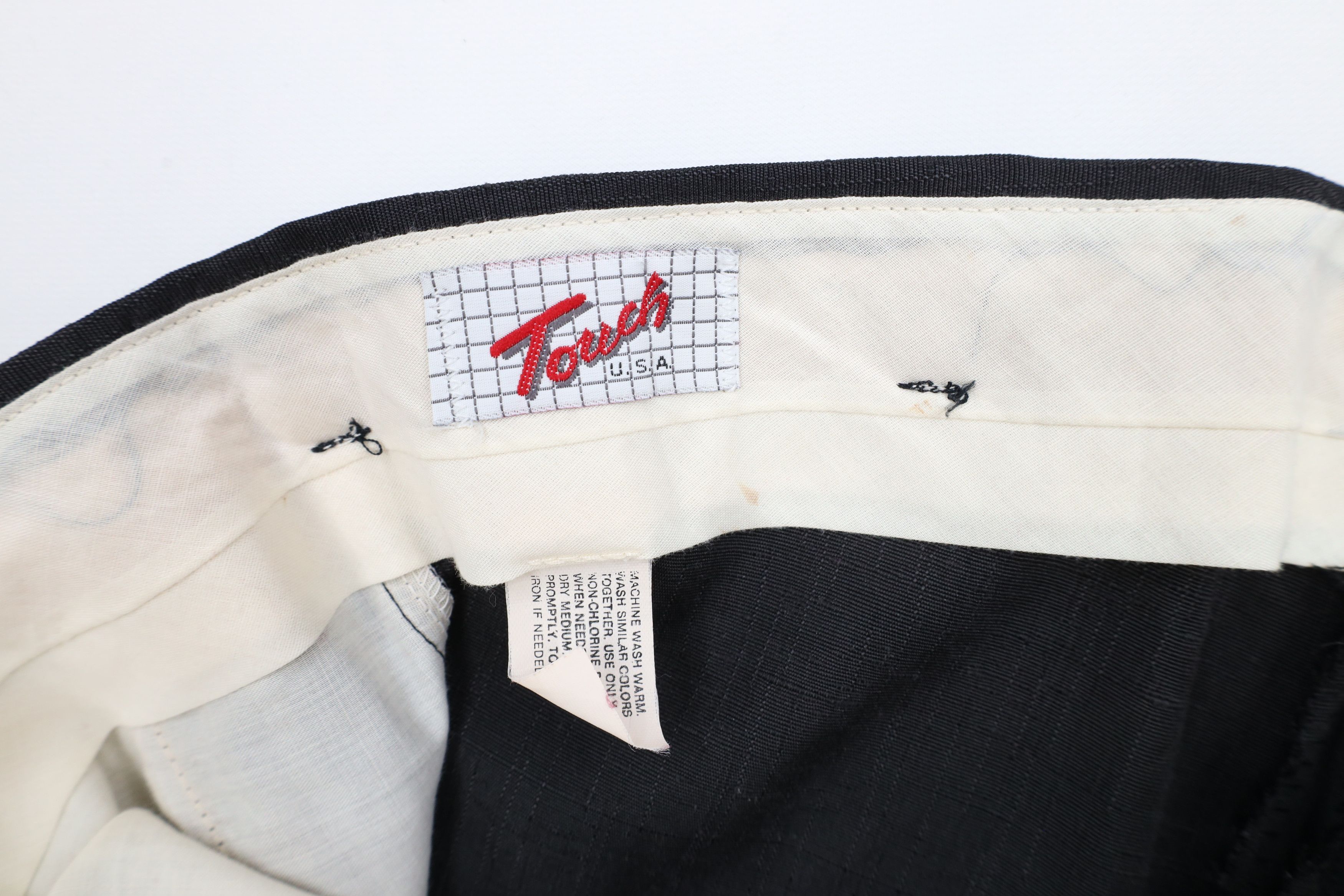 Vintage Vintage 80s 90s Rockabilly Fleck Chino Pants Black USA Size US 34 / EU 50 - 6 Thumbnail