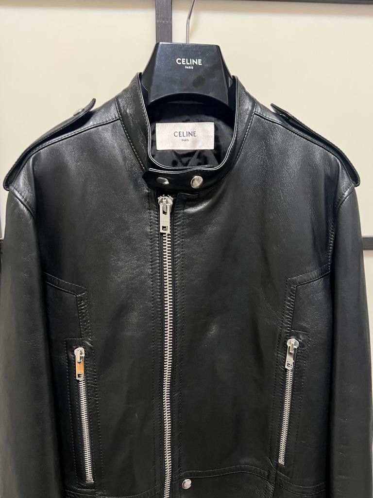 Celine SS24 Sample Racer Blouson Lambskin Jacket Size US S / EU 44-46 / 1 - 8 Thumbnail