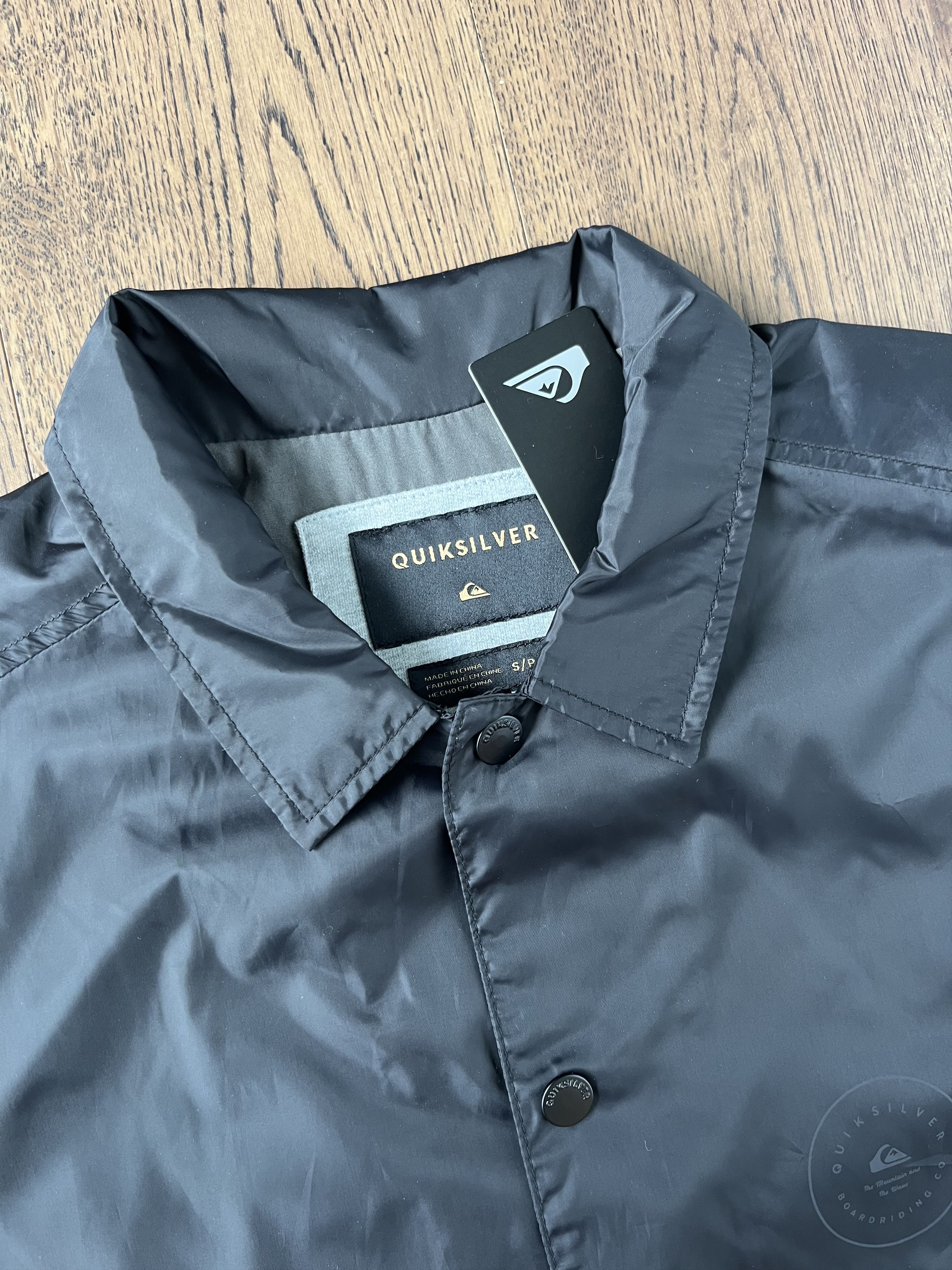 Quiksilver Quiksilver Black Windproof Beach Surfing Skate Coach Jacket Size US S / EU 44-46 / 1 - 18 Thumbnail