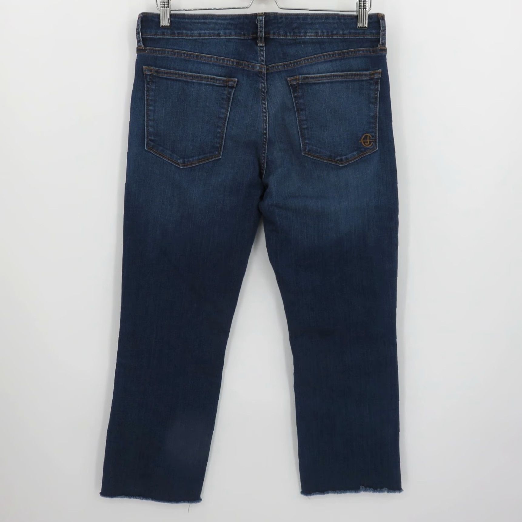 Vintage Cookie Johnson Women Jeans 31 Blue Denim 5-Pocket Straight Mid Rise Cotton Blend Vintage? No. Size 24" / US 00 / IT 34 - 4 Thumbnail