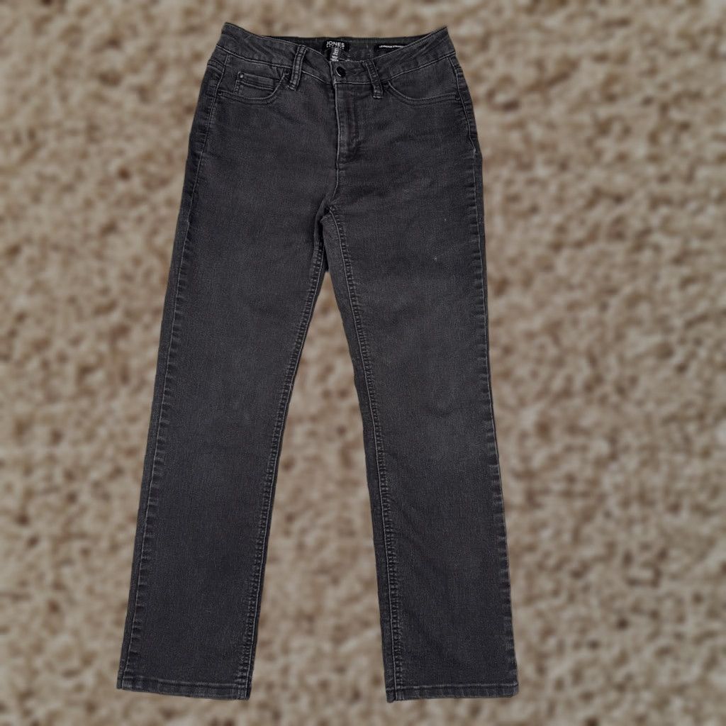 Jones New York Jones New York Jeans Womens 4 Black Lexington Straight Stretch Denim 5 Pocket Size 27" / US 4 / IT 40 - 1 Thumbnail