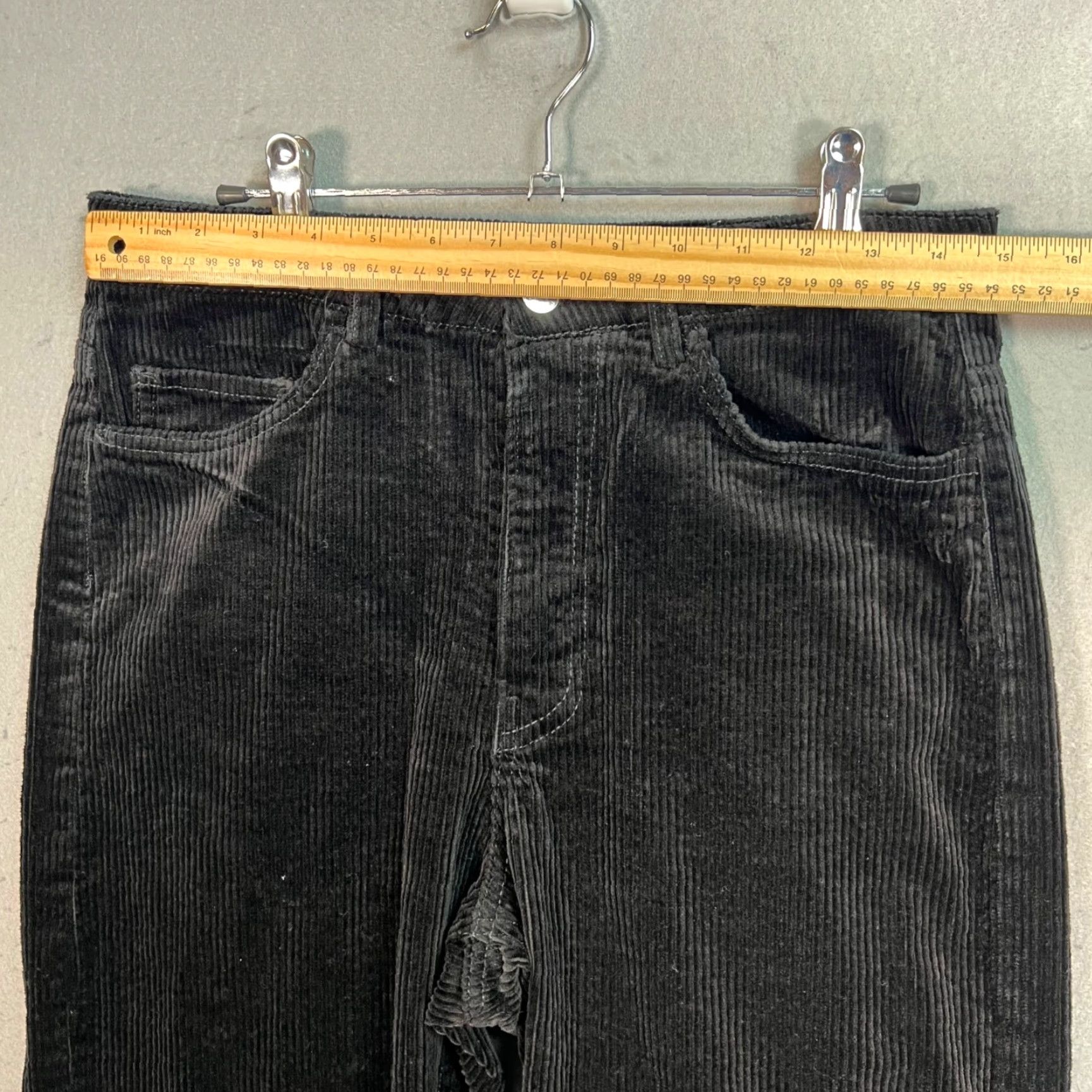 Weekday Weekday Pants Corduroy Trousers Mens Size 42 Black Straight Leg 29 Inseam Casual Chino Modern Fit Mens Size US 42 / EU 58 - 6 Thumbnail