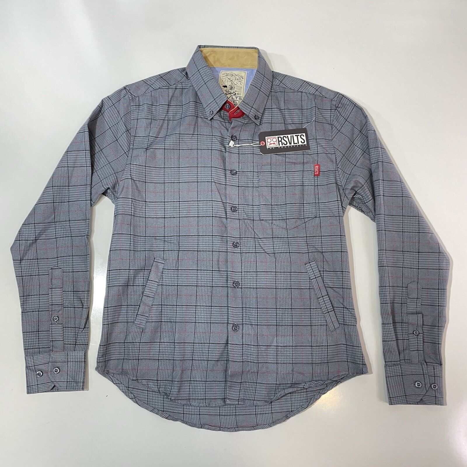 RVLT RSVLTS "The Draper" Long Sleeve Flannel Plaid Button Shirt Size US S / EU 44-46 / 1 - 1 Thumbnail