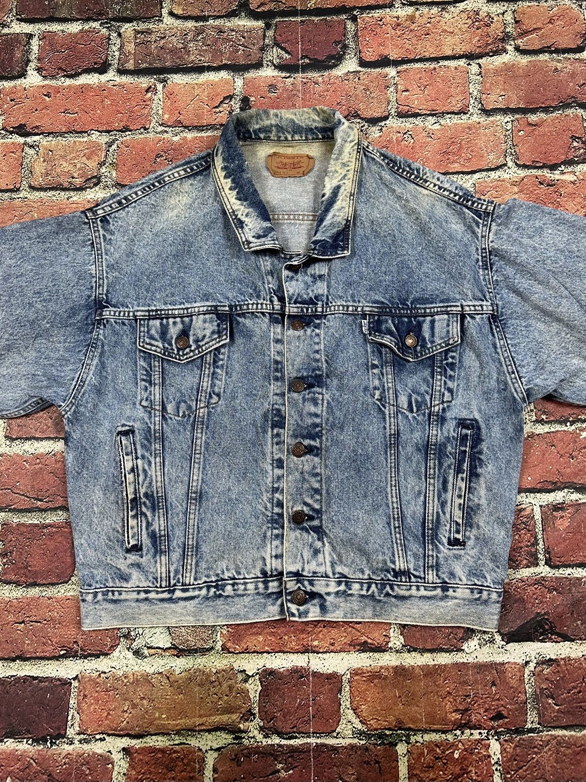 Levi's Vintage 80s Levis Denim Acid Trucker Jacket USA 75068 0219 Size US M / EU 48-50 / 2 - 2 Thumbnail