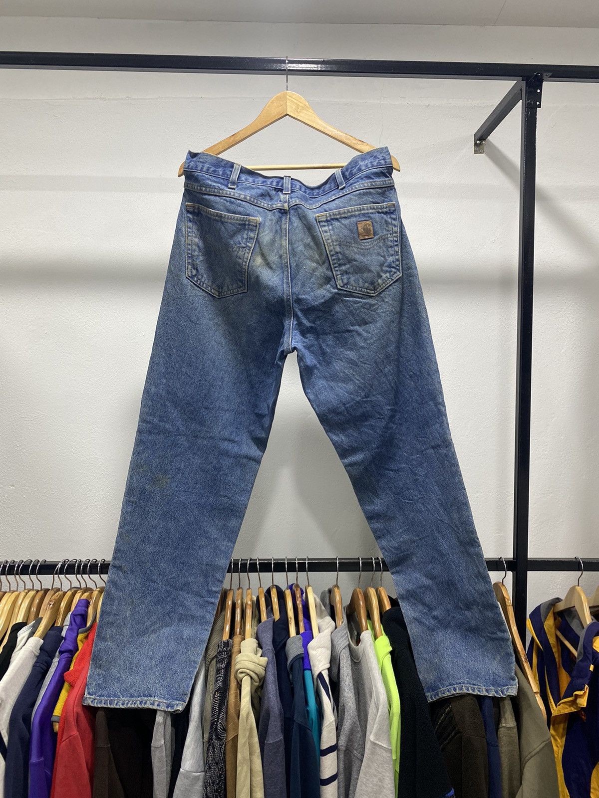 Carhartt × Vintage Carhartt Blue Denim 90s Size US 35 - 5 Thumbnail
