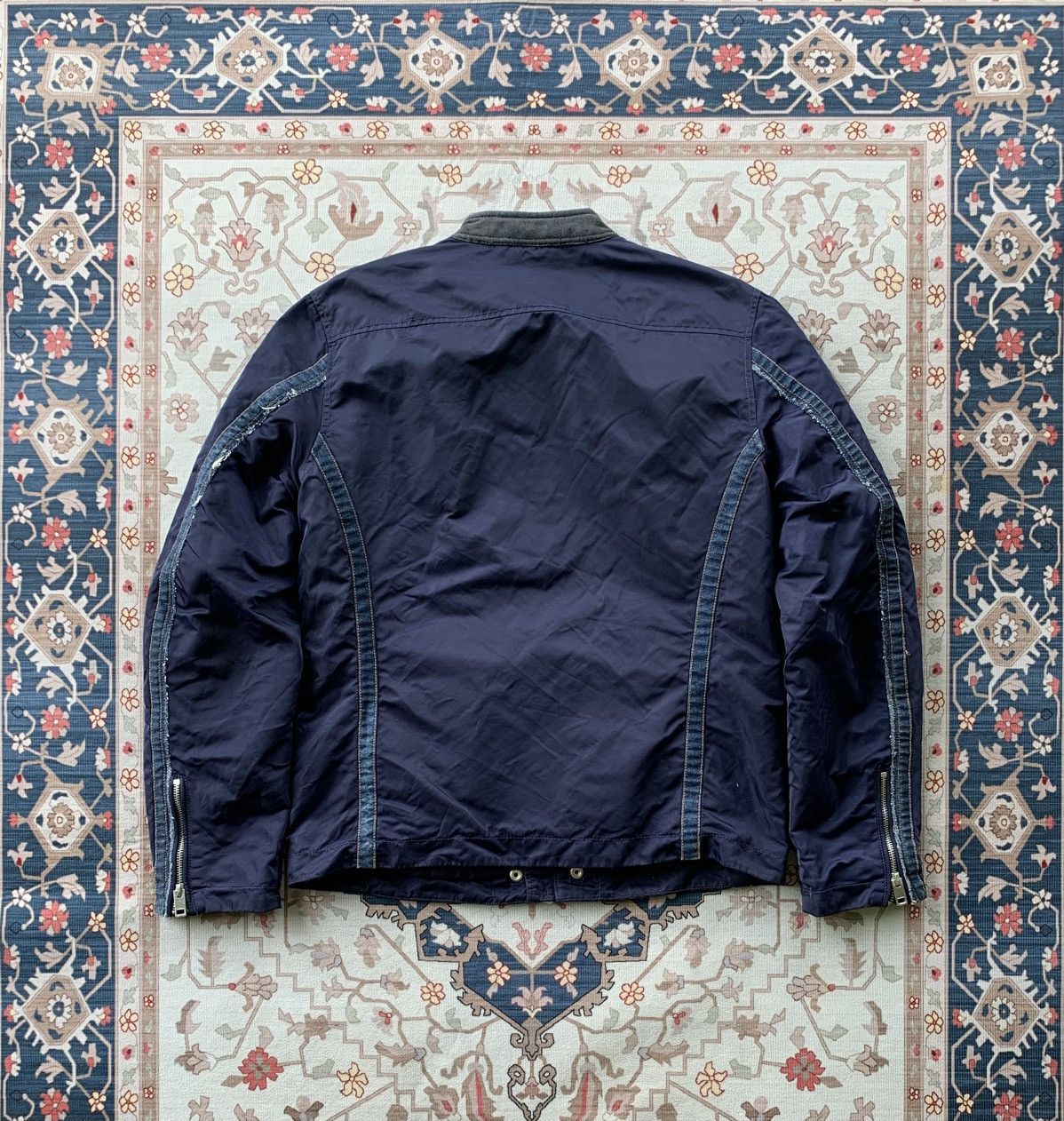 Diesel DIESEL BIKER NYLON WITH DENIM TRIM JACKET Size US L / EU 52-54 / 3 - 9 Thumbnail