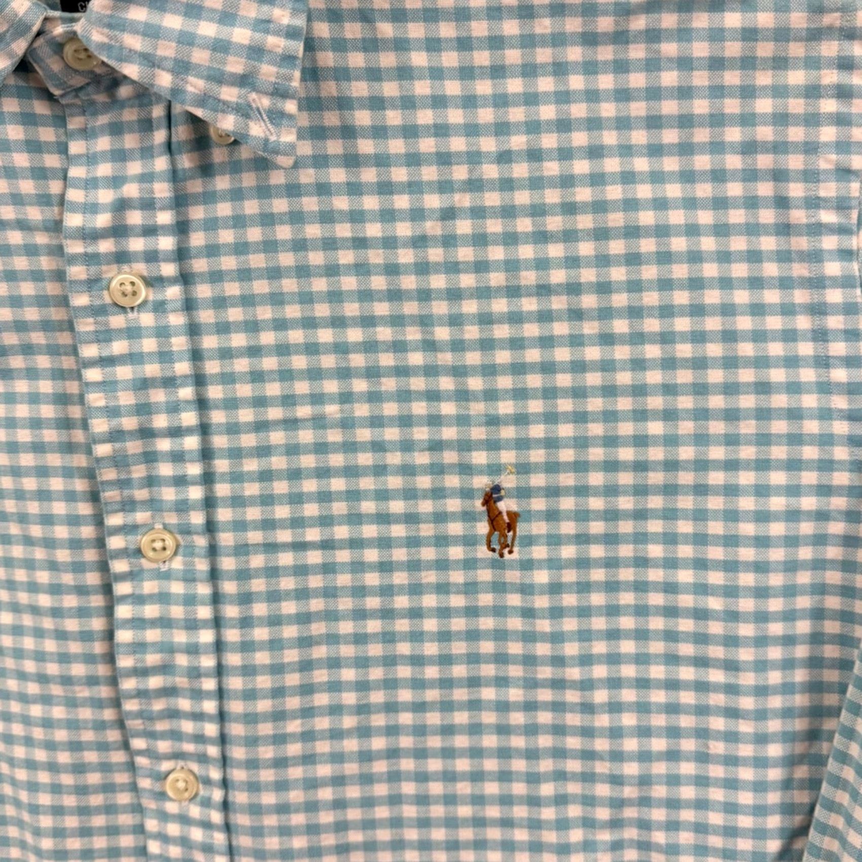 Polo Ralph Lauren Polo Ralph Lauren Shirt Mens Large Blue Classic Fit Button Check Pony Preppy Size US L / EU 52-54 / 3 - 4 Thumbnail