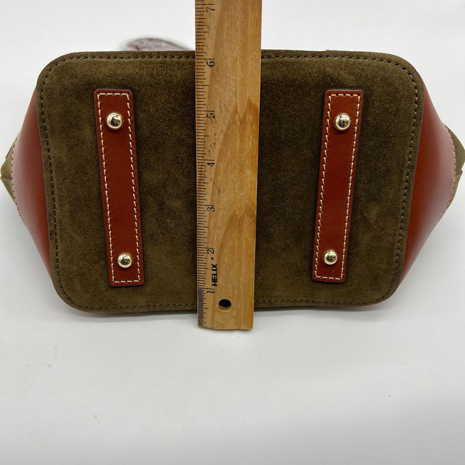 Dooney & Bourke Dooney & Bourke Suede Drawstring Crossbody Olive Size ONE SIZE - 6 Thumbnail