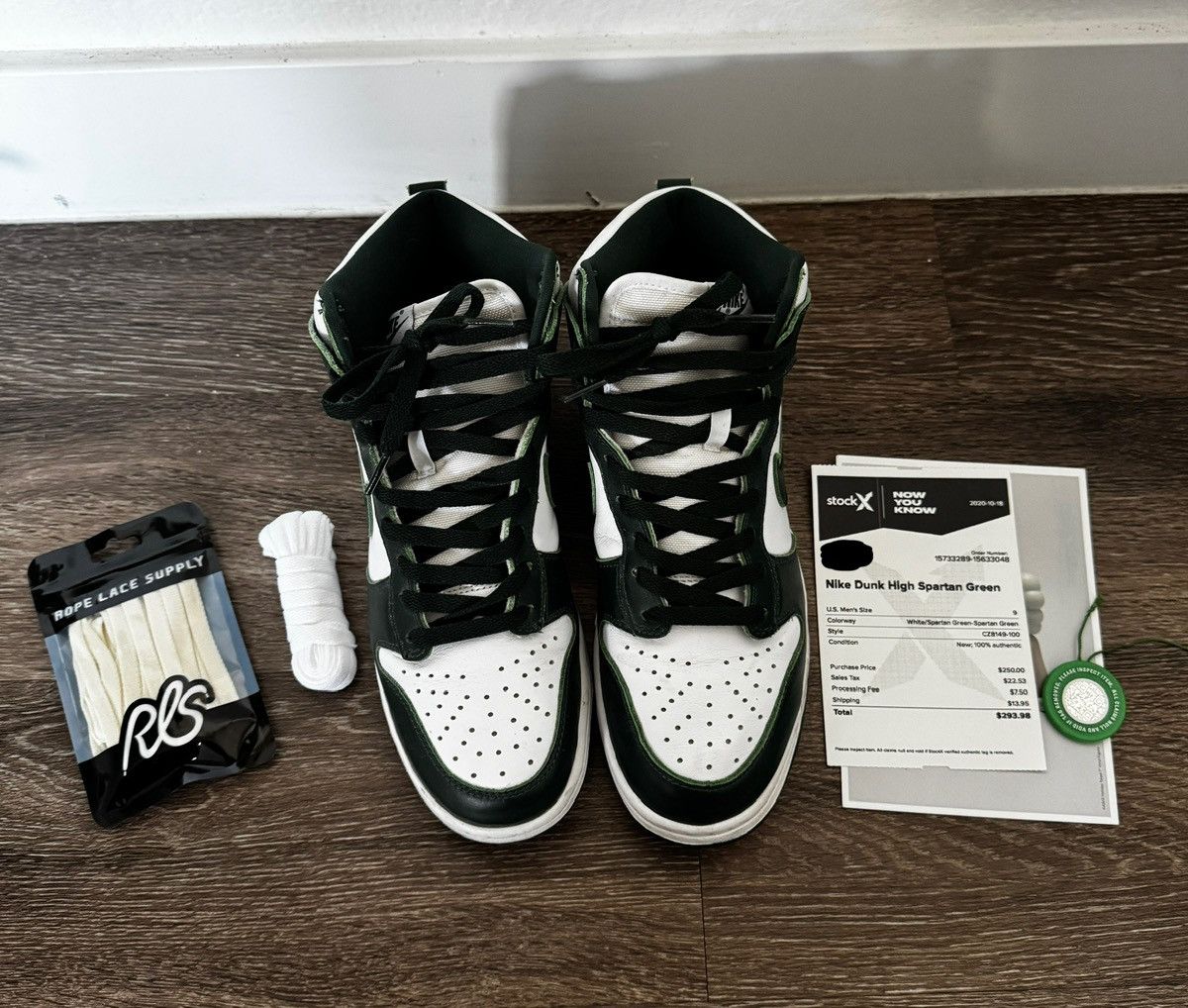 Nike Nike Dunk High Spartan Green Size US 9 / EU 42 - 2 Thumbnail