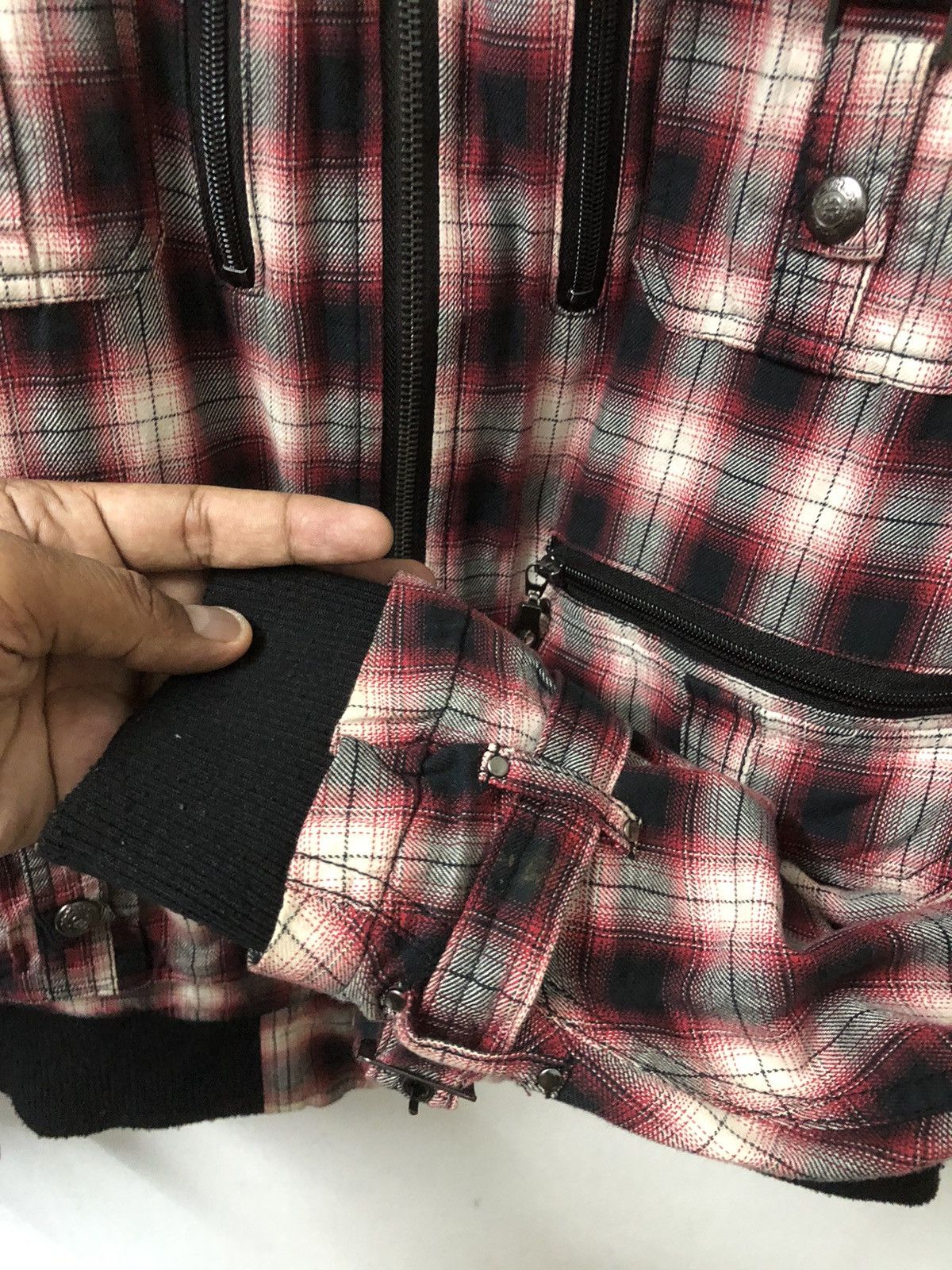 If Six Was Nine × Japanese Brand × Le Grande Bleu (L.G.B.) Bareback Realdress Tartan Double layer zipper Punk Jacket Size US L / EU 52-54 / 3 - 11 Thumbnail