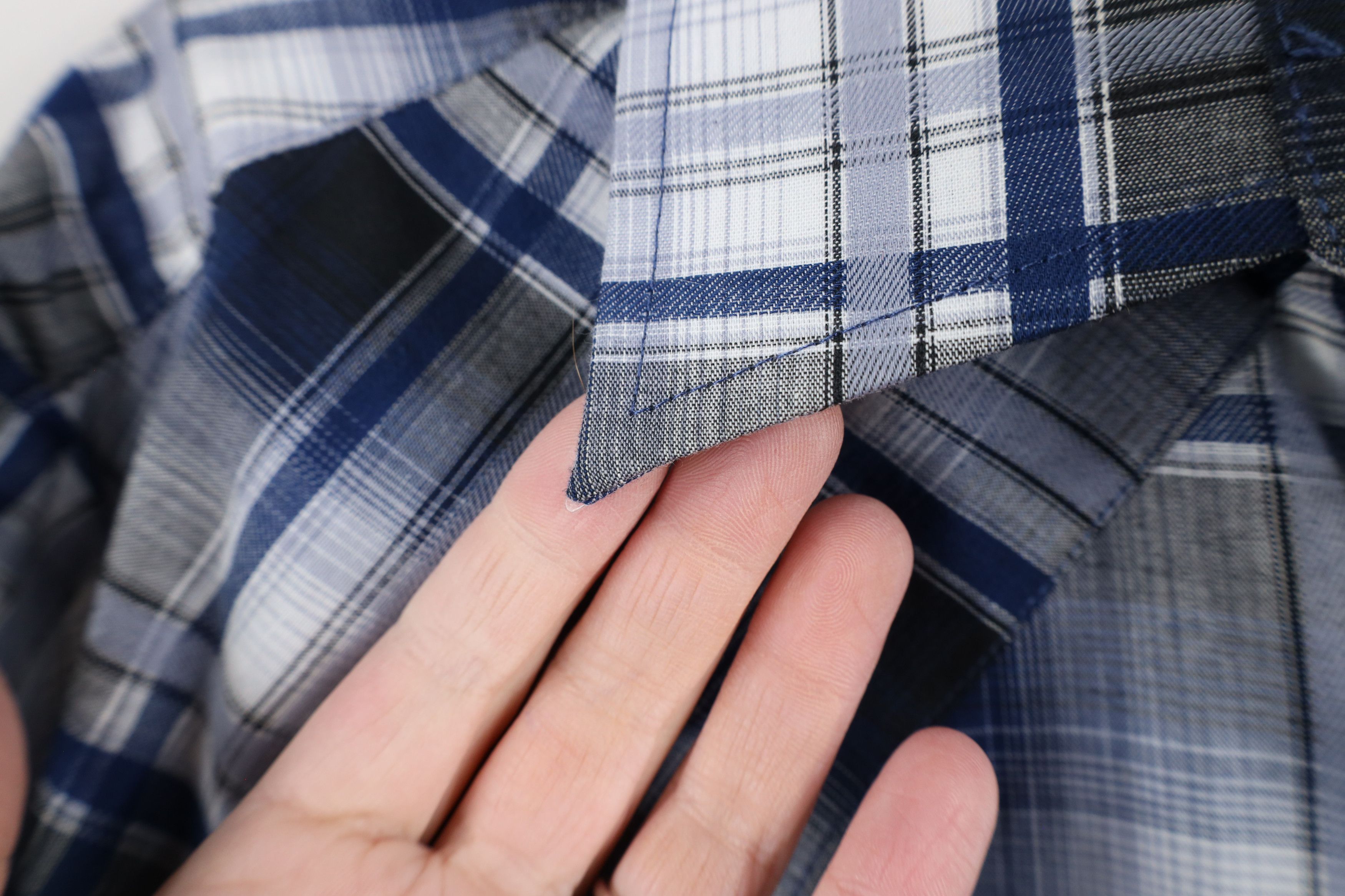 Vintage Vintage 90s Rockabilly Cowboy Snap Button Shirt Blue Plaid Size US M / EU 48-50 / 2 - 9 Thumbnail