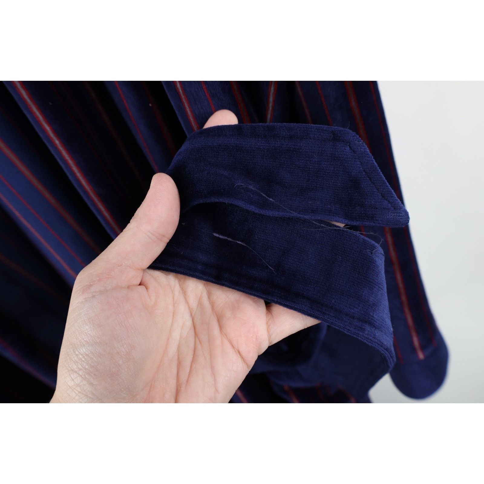 Vintage Vintage 70s Streetwear Striped Velvet Velour Bath Robe Size US XL / EU 56 / 4 - 6 Thumbnail