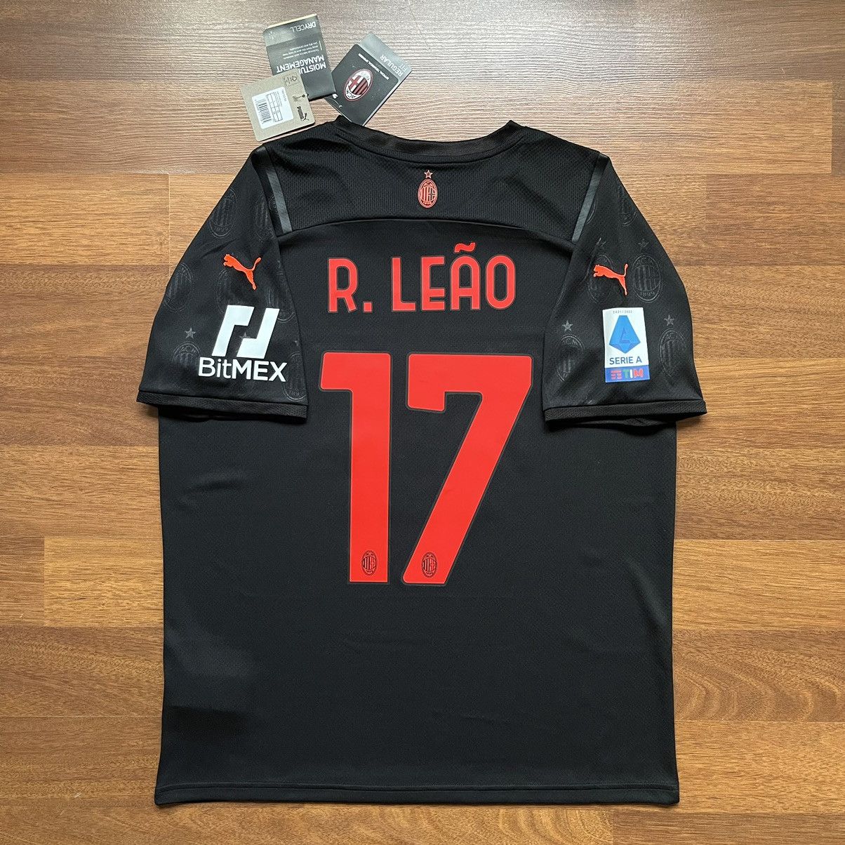 Puma × Vintage NWT AC MILAN PUMA 2021/2022 FOOTBALL THIRD JERSEY #17 LEAO Size US L / EU 52-54 / 3 - 9 Thumbnail