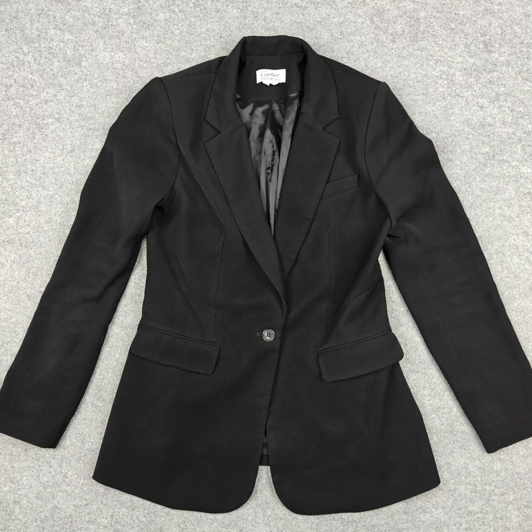 Cartier Cartier Blazer Womens 38 Black One-Button Lined Jacket Office Workwear Vintage? Size XS / US 0-2 / IT 36-38 - 2 Thumbnail