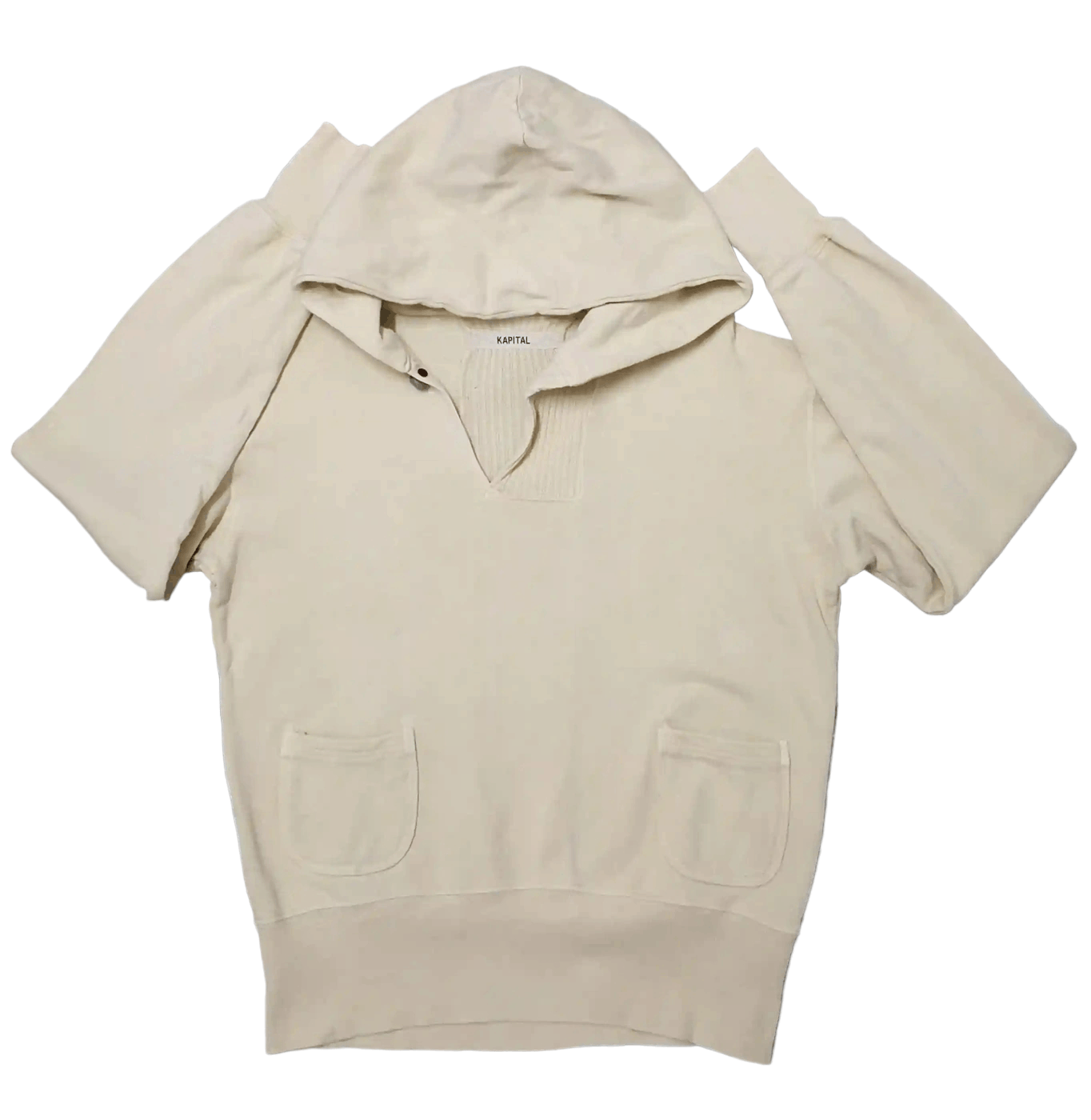 image of Kapital Kiro Hirata Hoodie Sweater in Beige, Men's (Size Medium)